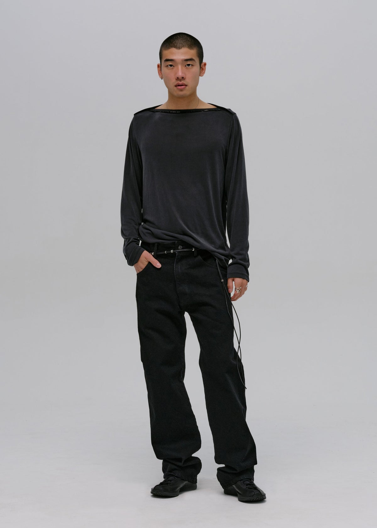 Hyein Seo - Long Sleeve w/ Necklace (Black) product image 6 | TRAB K-Fashion Australia