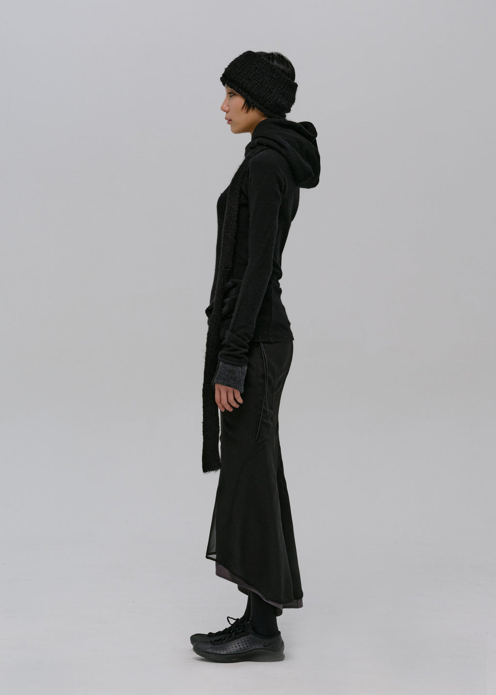 Hyein Seo - Mermaid Skirt w/ Feather Bag (Black) product image 2 | TRAB K-Fashion Australia