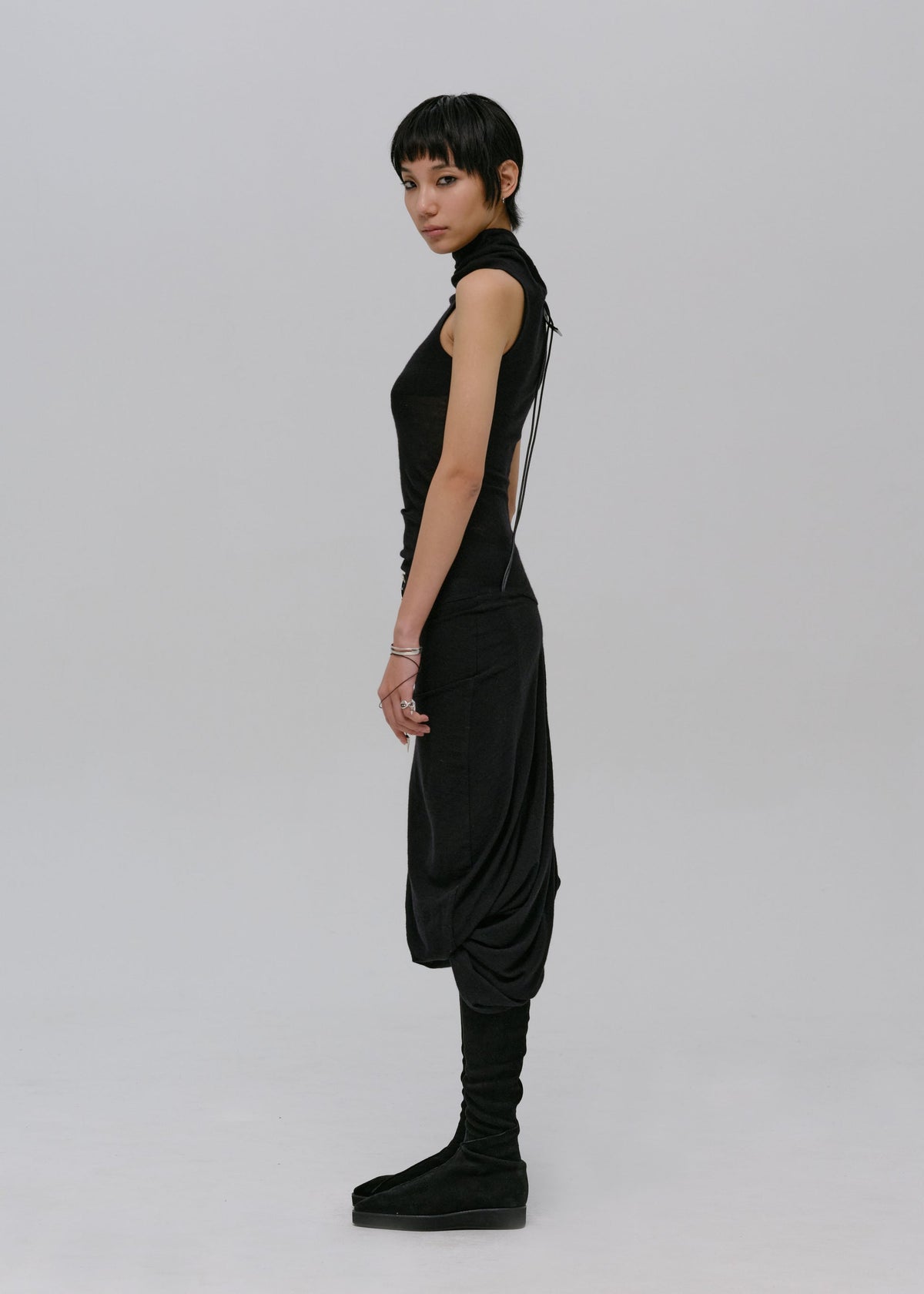 Hyein Seo - Leather Strap Dress (Black) product image 2 | TRAB K-Fashion Australia