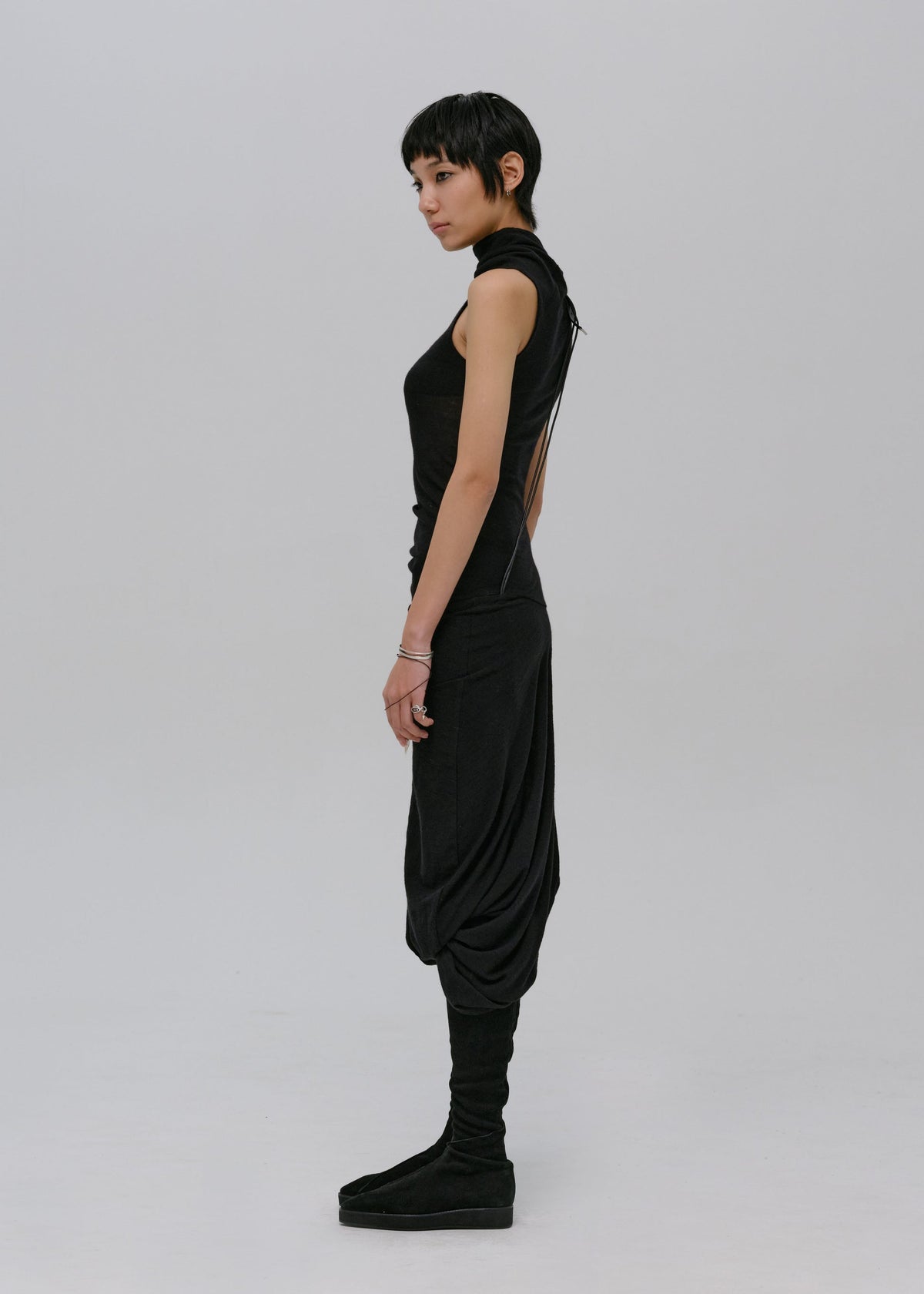 Hyein Seo - Leather Strap Dress (Black) product image 3 | TRAB K-Fashion Australia