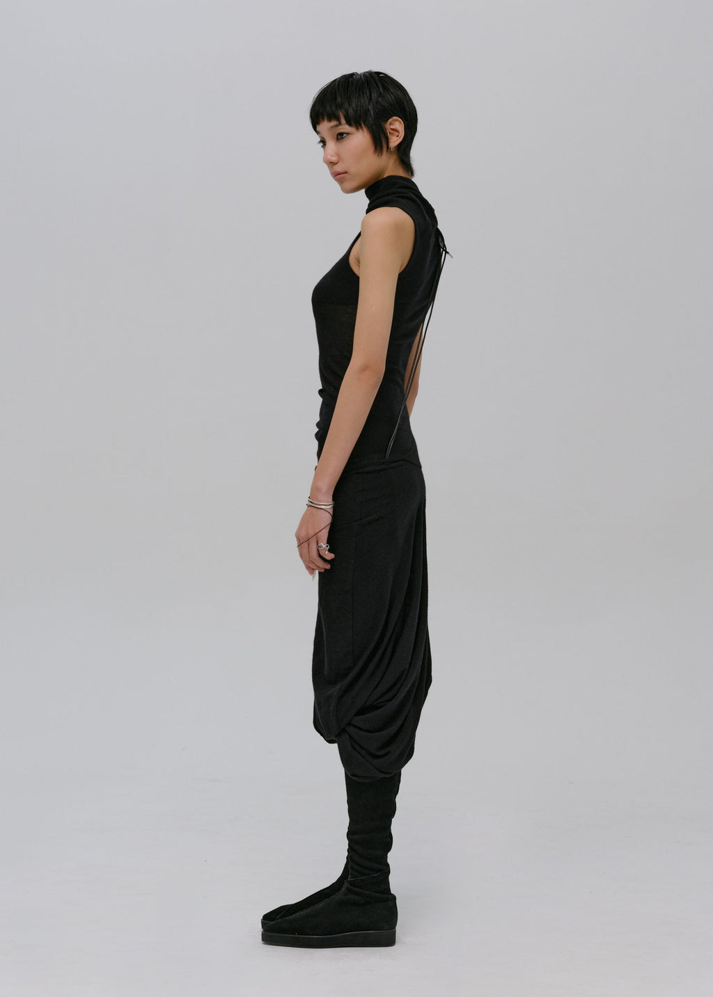 Hyein Seo - Leather Strap Dress (Black) product image 3 | TRAB K-Fashion Australia