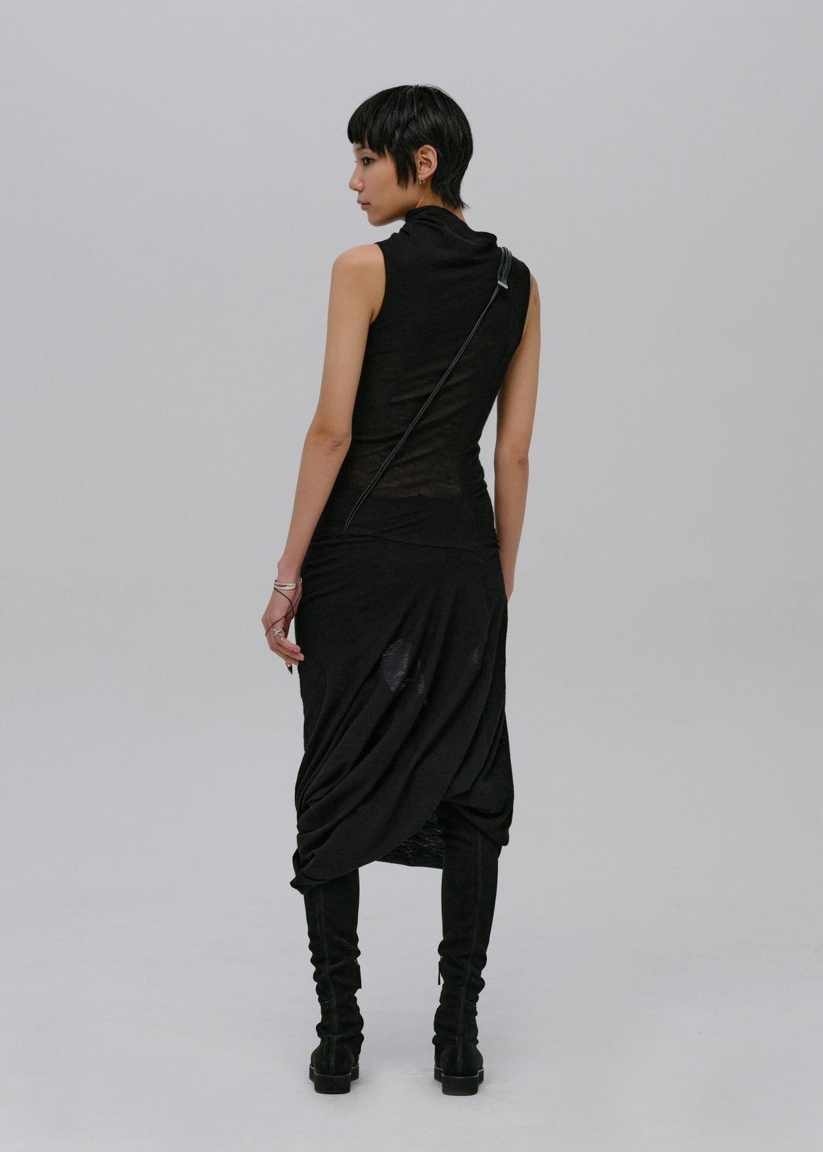 Hyein Seo - Leather Strap Dress (Black) product image 4 | TRAB K-Fashion Australia