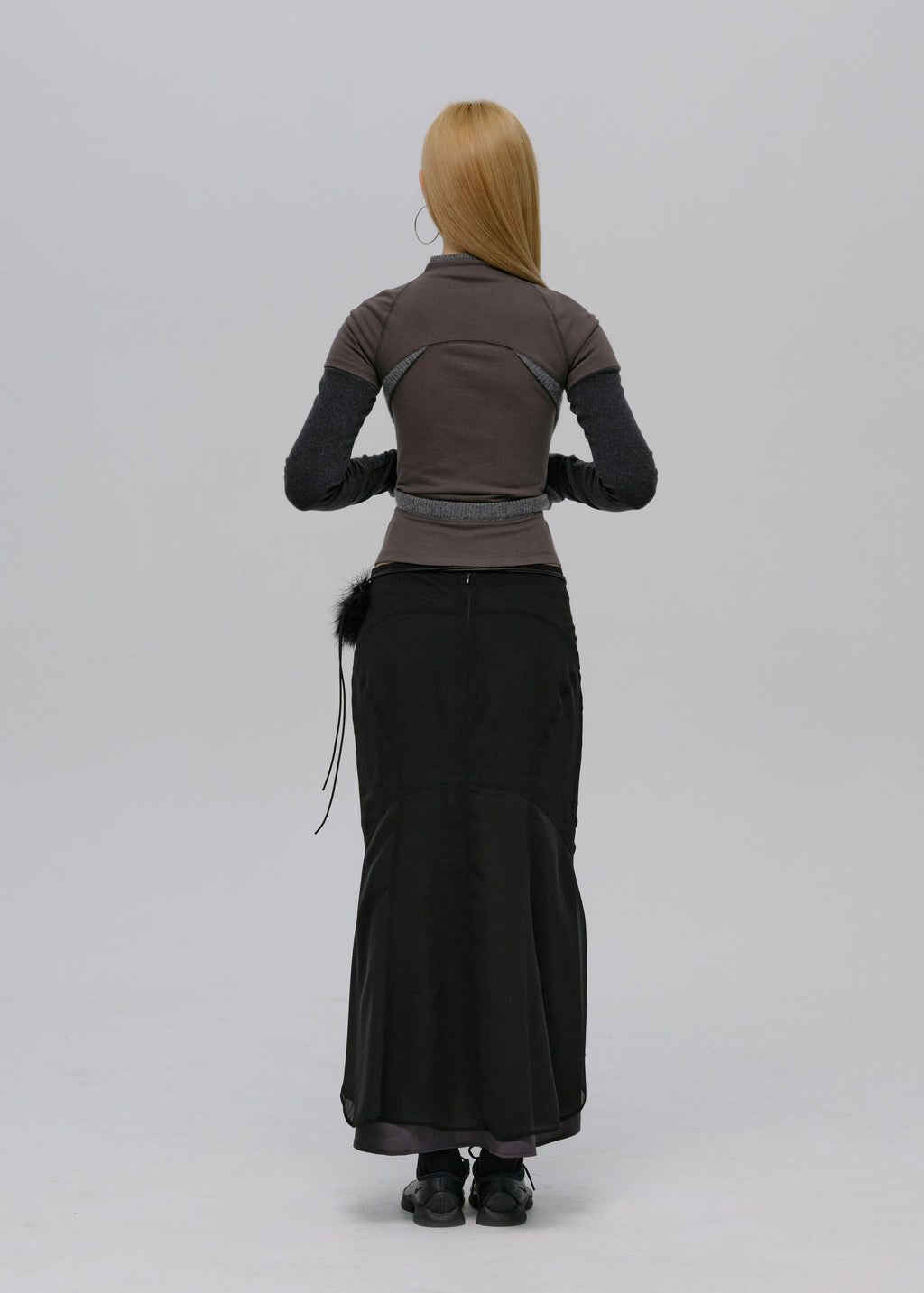 Hyein Seo - Layered Zip Top (Smoky Grey) product image 8 | TRAB K-Fashion Australia