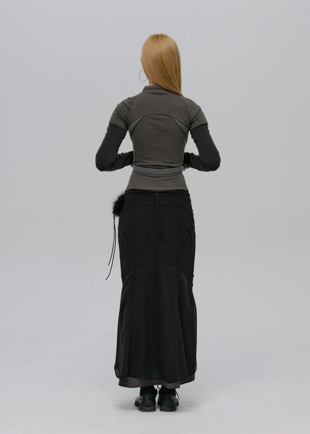 Hyein Seo - Layered Zip Top (Smoky Grey) product image 9 | TRAB K-Fashion Australia