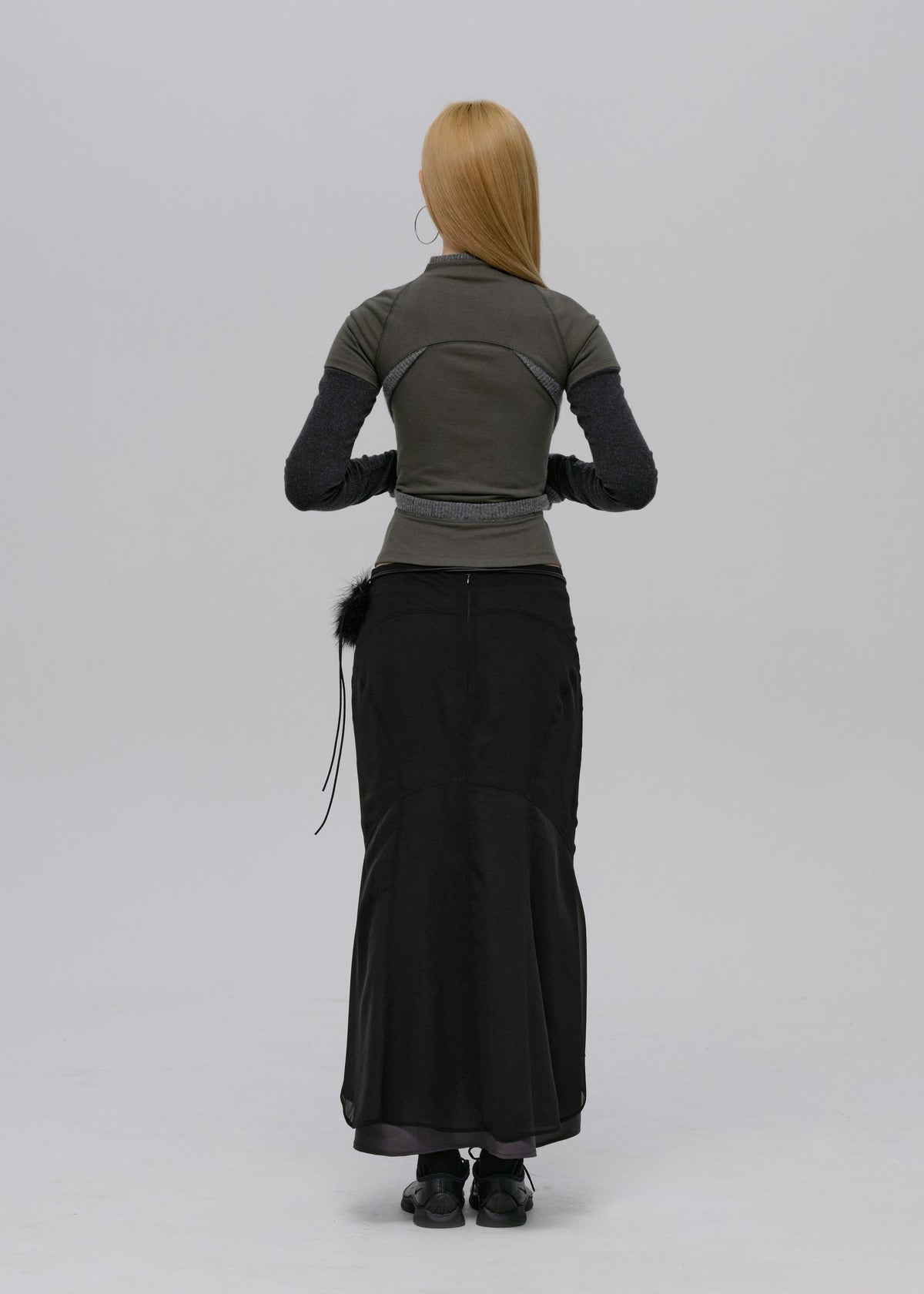 Hyein Seo - Layered Zip Top (Smoky Grey) product image 9 | TRAB K-Fashion Australia