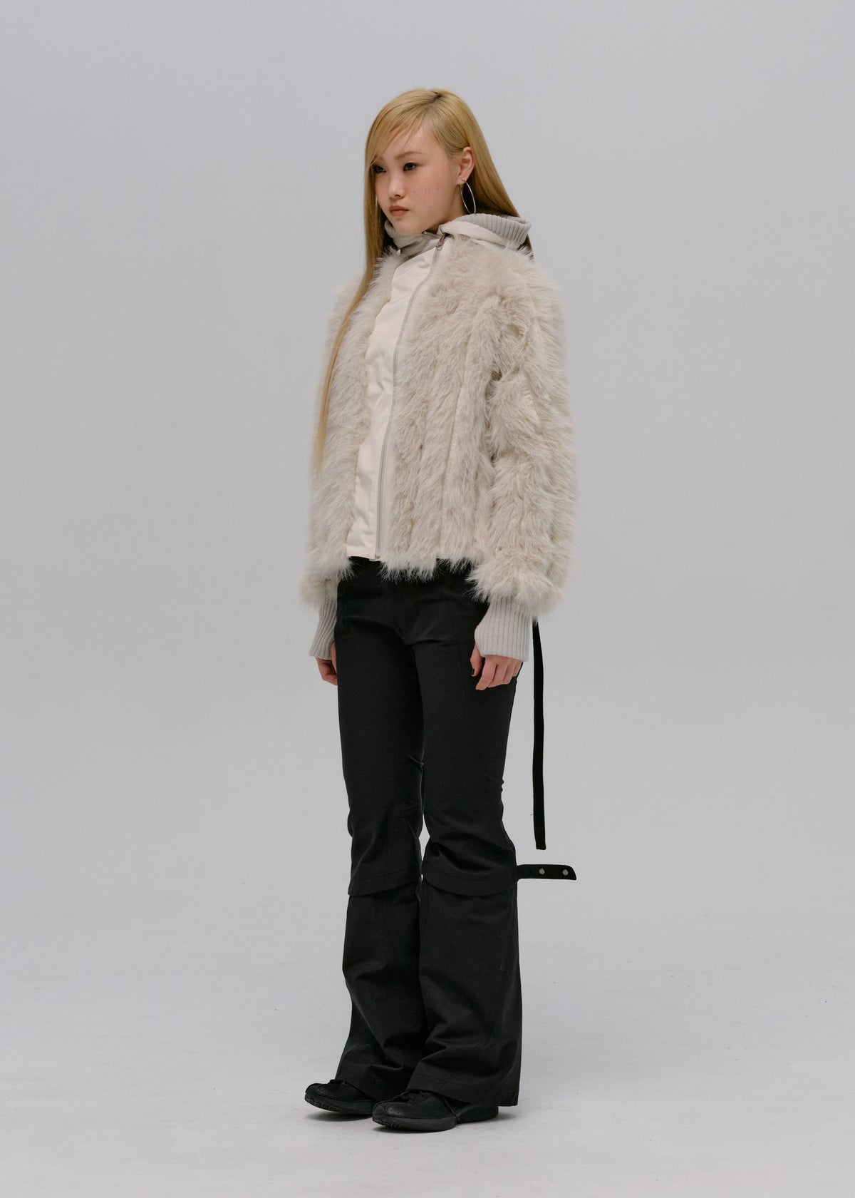 Hyein Seo - Reversible Fur Jacket (French Grey) product image 2 | TRAB K-Fashion Australia