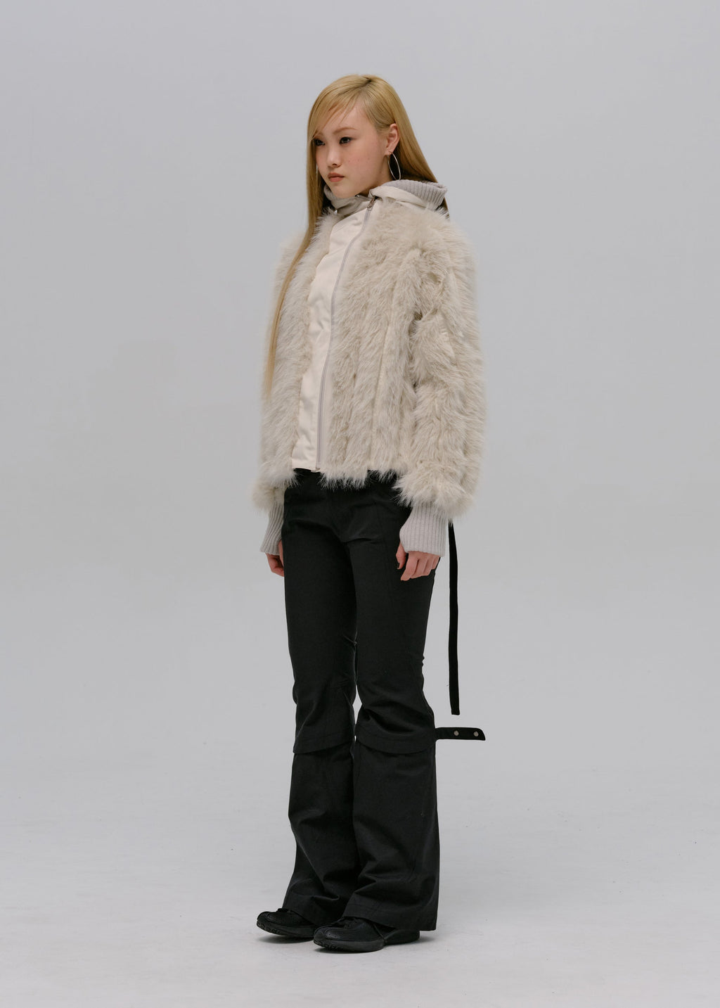 Hyein Seo - Reversible Fur Jacket (French Grey) product image 2 | TRAB K-Fashion Australia