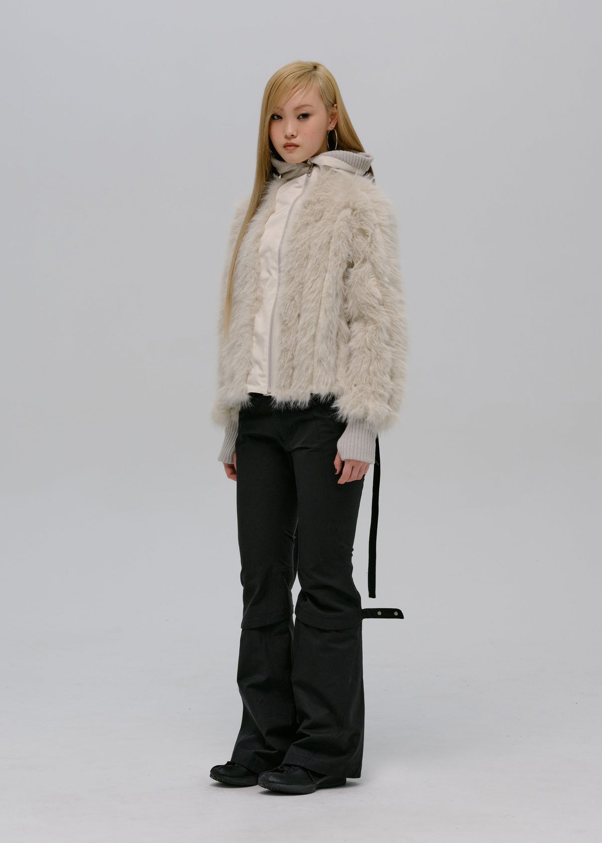 Hyein Seo - Reversible Fur Jacket (French Grey) product image 3 | TRAB K-Fashion Australia