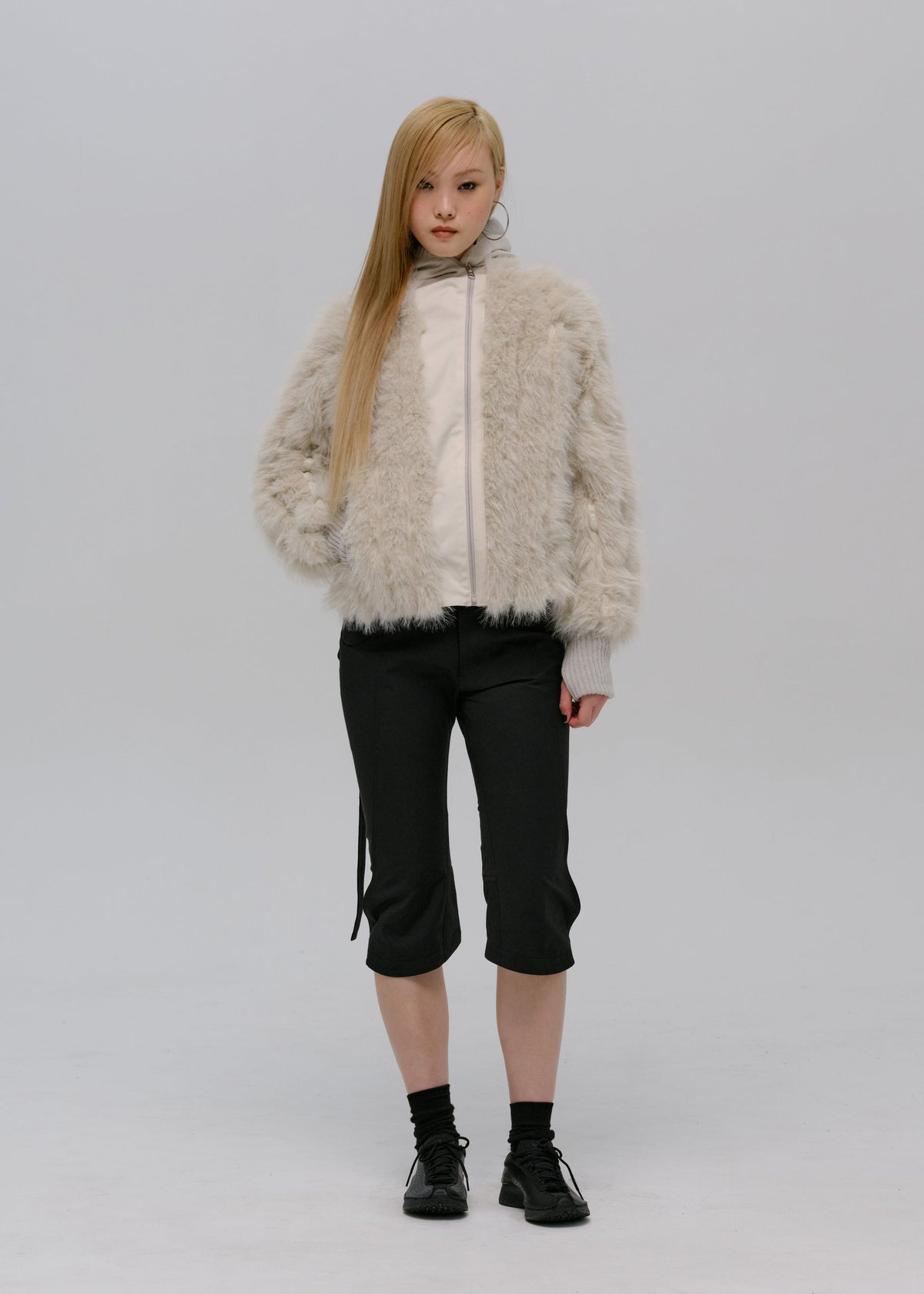 Hyein Seo - Reversible Fur Jacket (French Grey) product image 6 | TRAB K-Fashion Australia