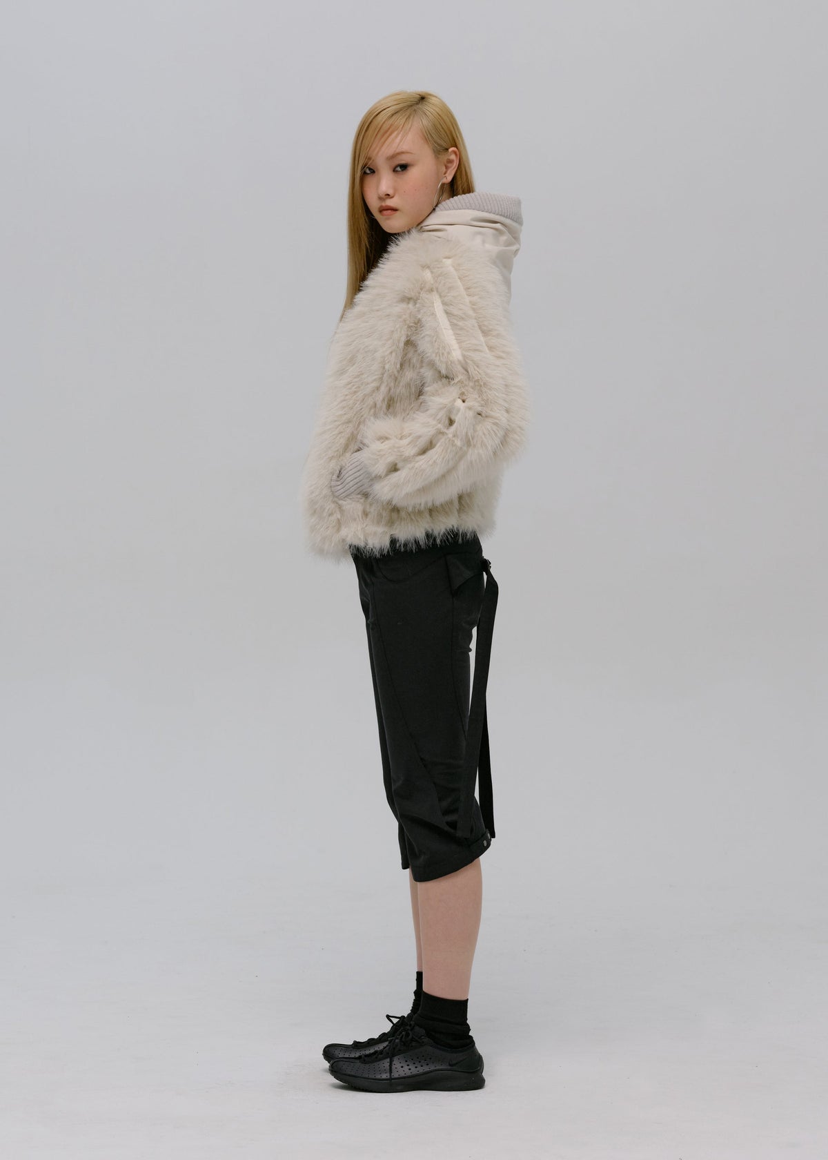 Hyein Seo - Reversible Fur Jacket (French Grey) product image 8 | TRAB K-Fashion Australia
