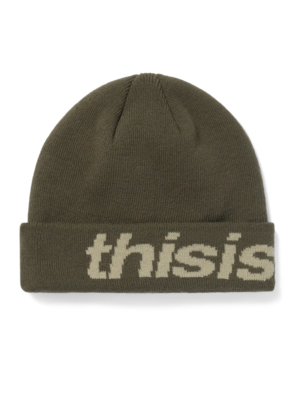 thisisneverthat - HSP-Logo Big Cuff Beanie (khaki) product image 1 | TRAB K-Fashion Australia