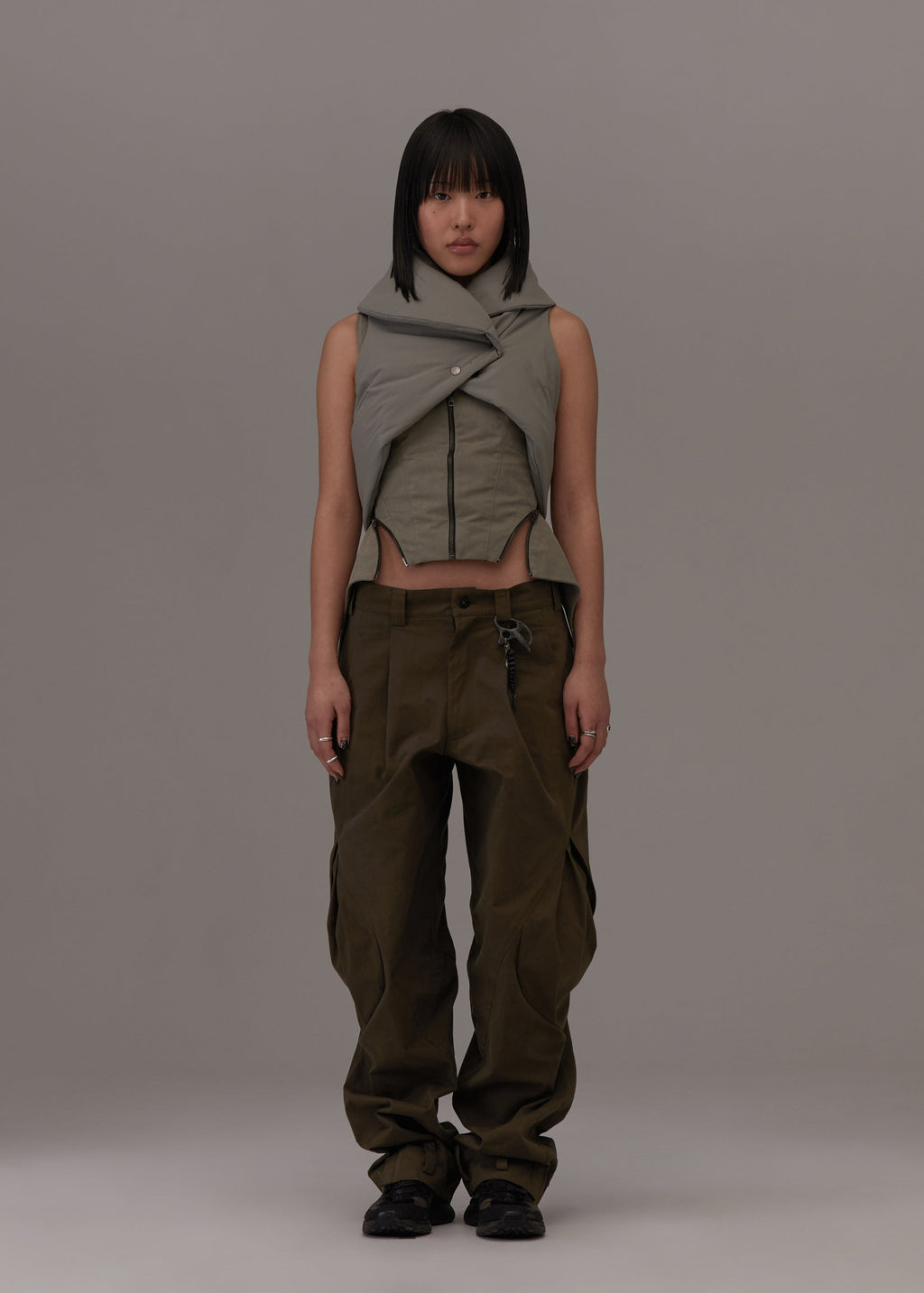 Hyein Seo - Origami Bag Vest (Warm Grey) product image 1 | TRAB K-Fashion Australia