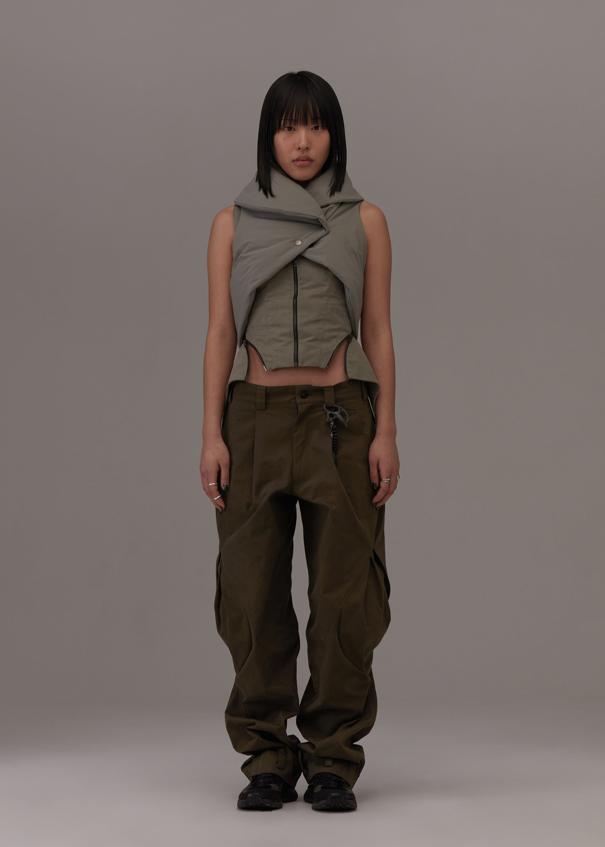 Hyein Seo - Origami Bag Vest (Warm Grey) product image 1 | TRAB K-Fashion Australia