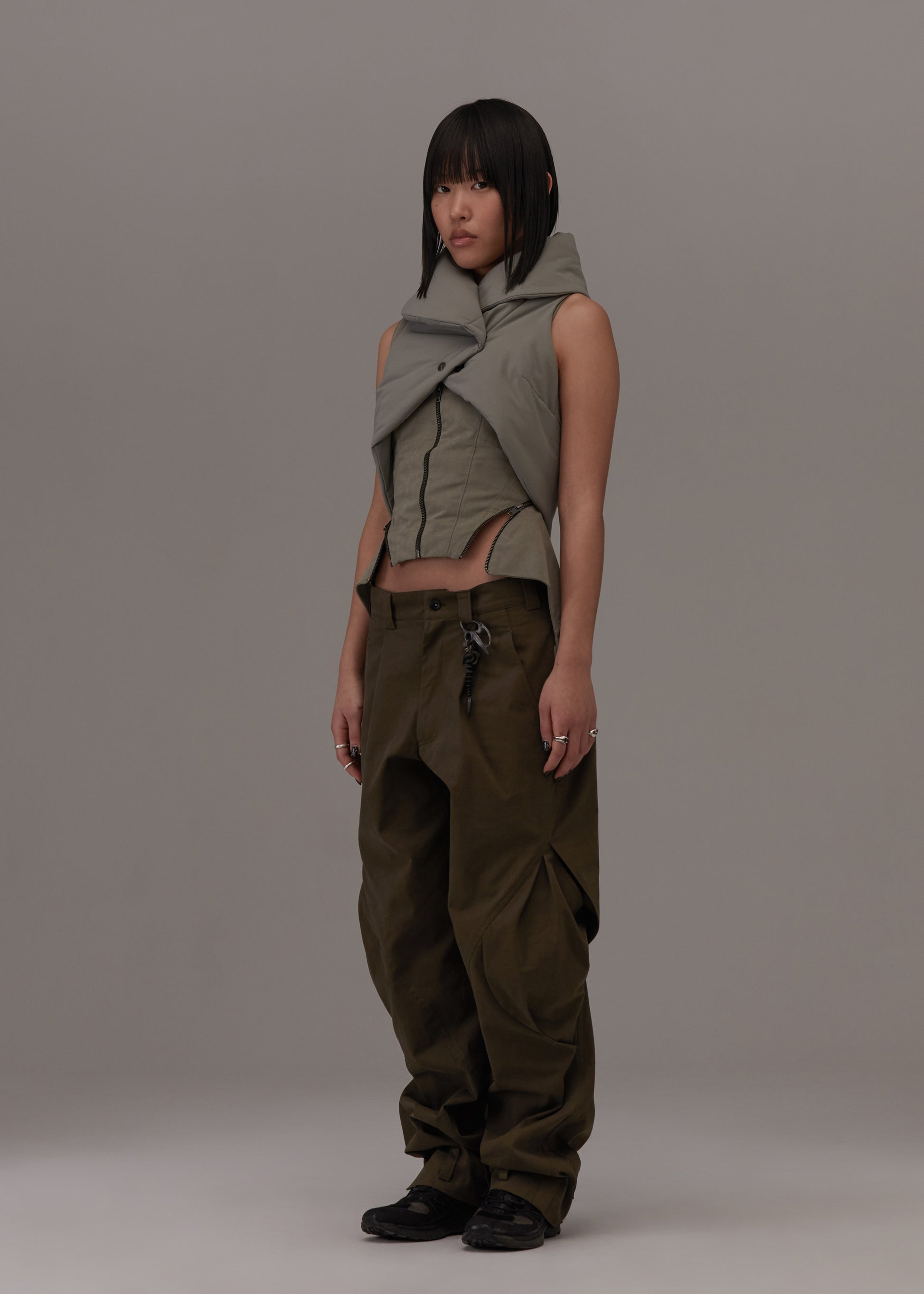 Hyein Seo - Origami Bag Vest (Warm Grey) product image 2 | TRAB K-Fashion Australia