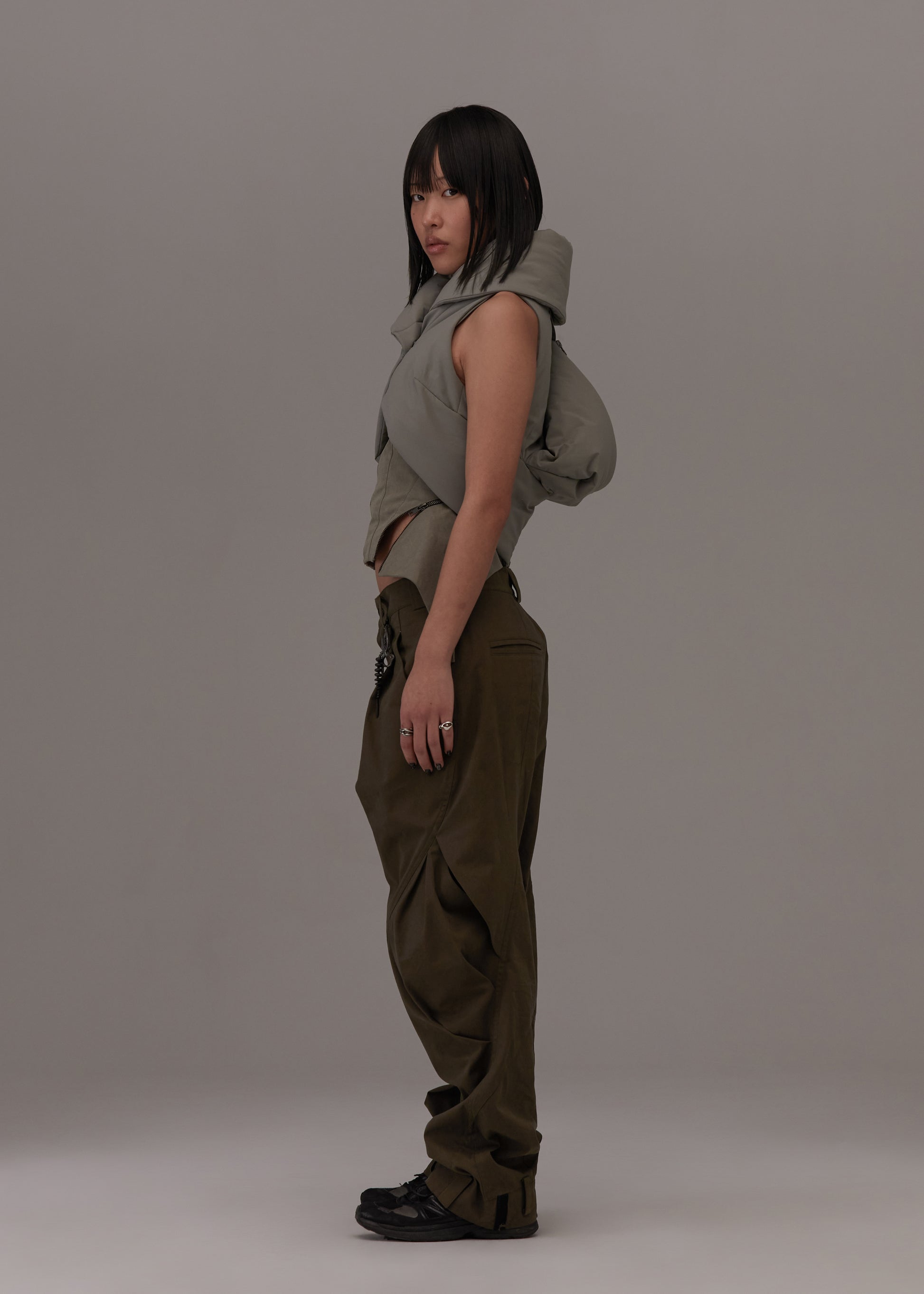 Hyein Seo - Origami Bag Vest (Warm Grey) product image 3 | TRAB K-Fashion Australia
