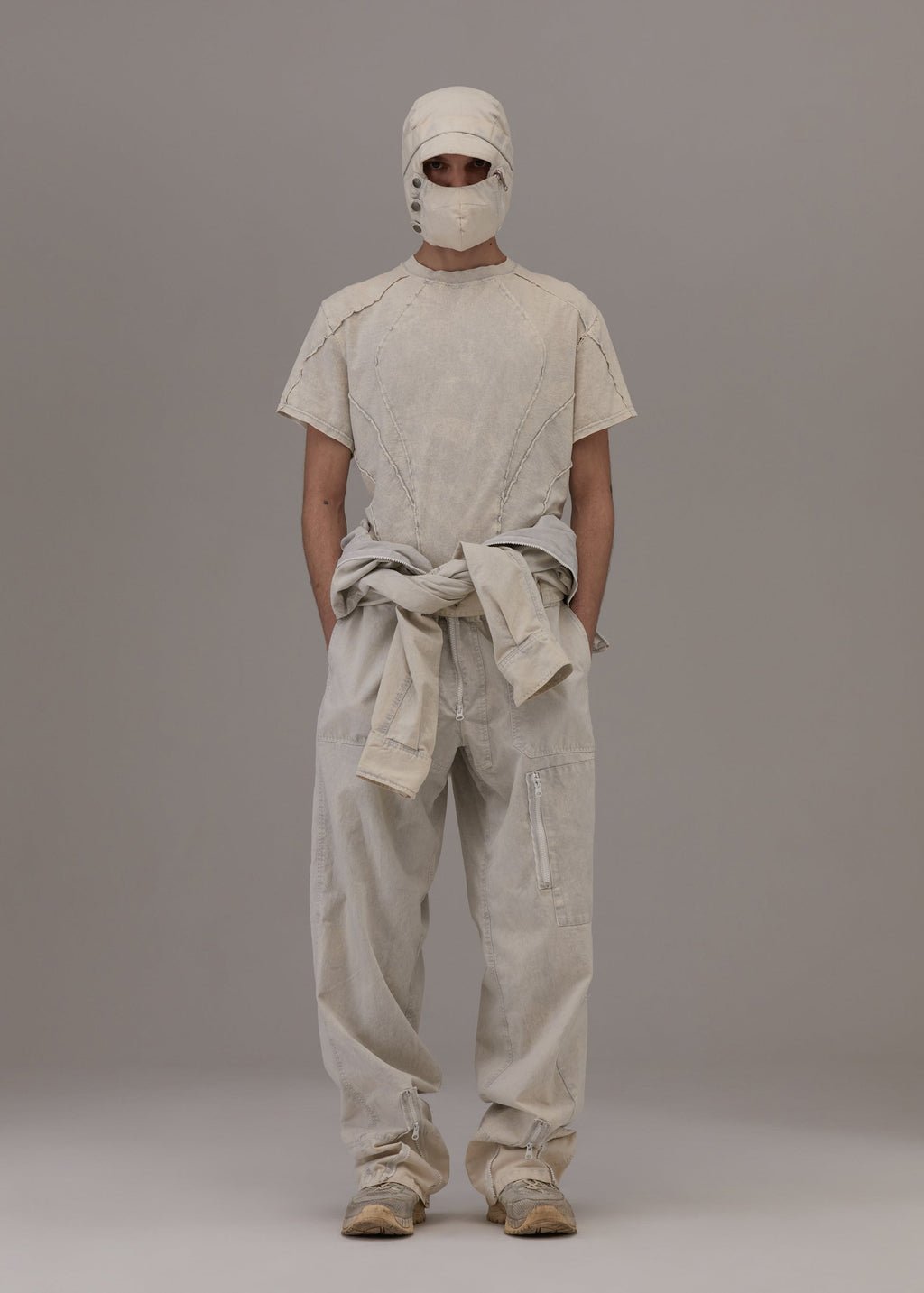 Hyein Seo - Flap Hat w/ Mask (Ice Blue) product image 1 | TRAB K-Fashion Australia