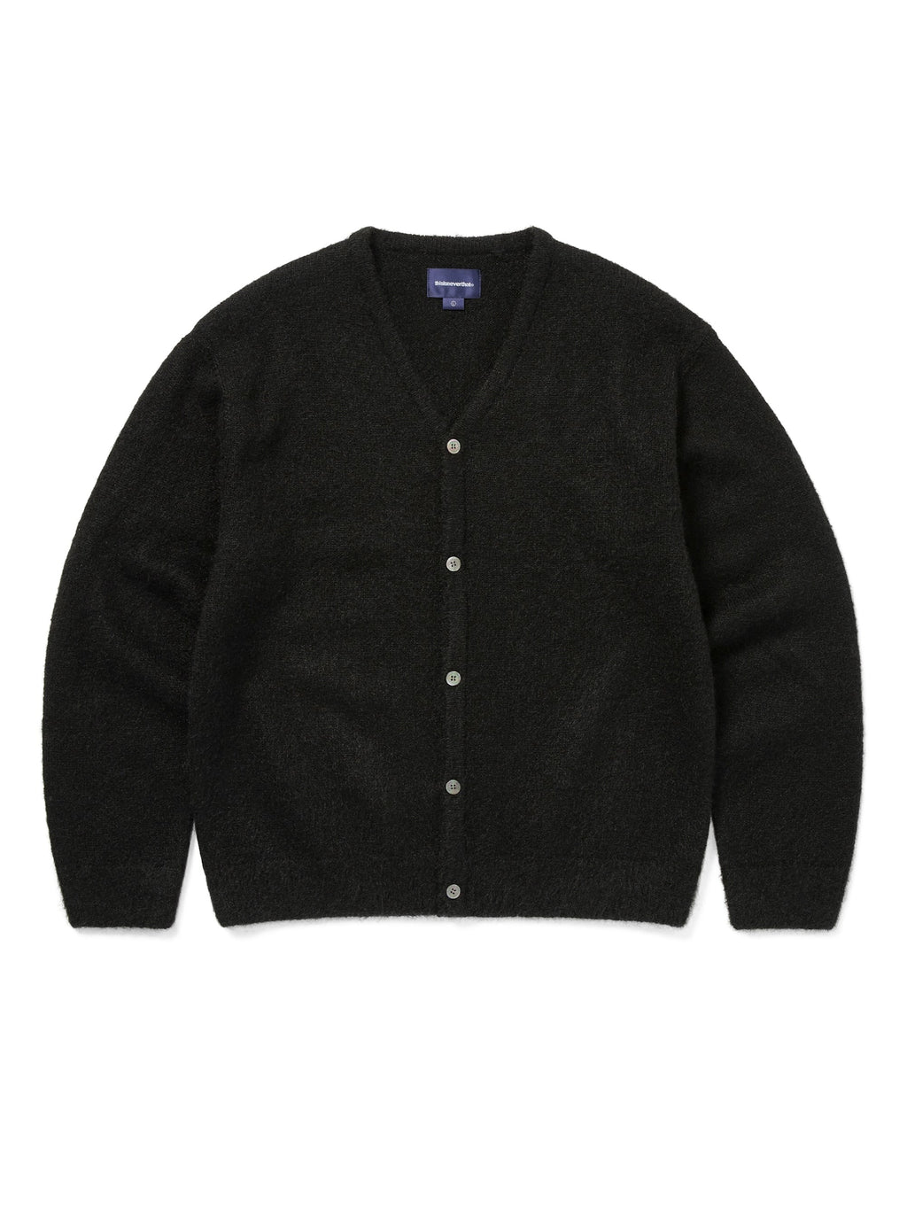thisisneverthat - Hairy Knit Cardigan Olive (Black) product image 1 | TRAB K-Fashion Australia
