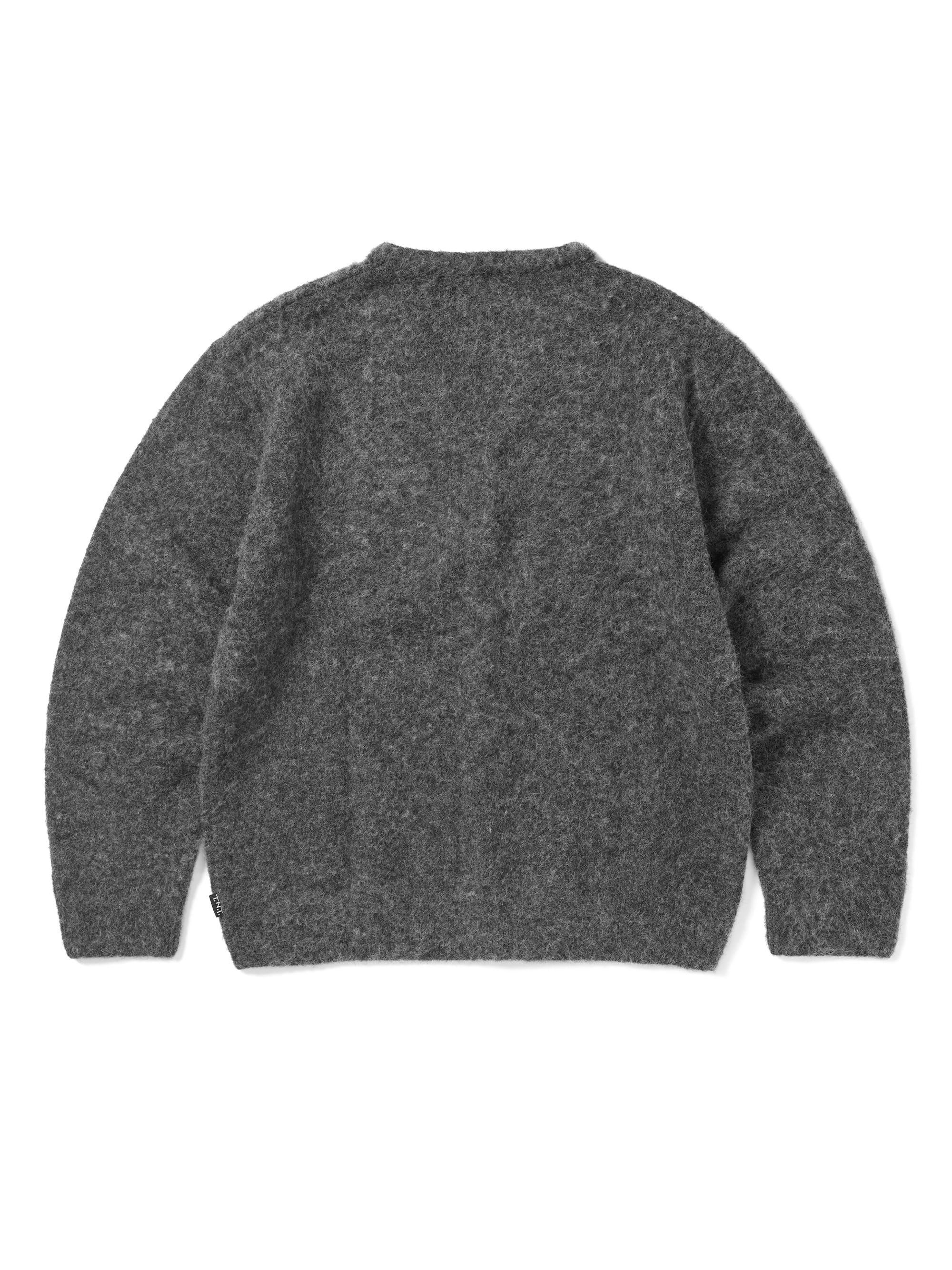thisisneverthat - Hairy Knit Cardigan (Charcoal) product image 5 | TRAB K-Fashion Australia