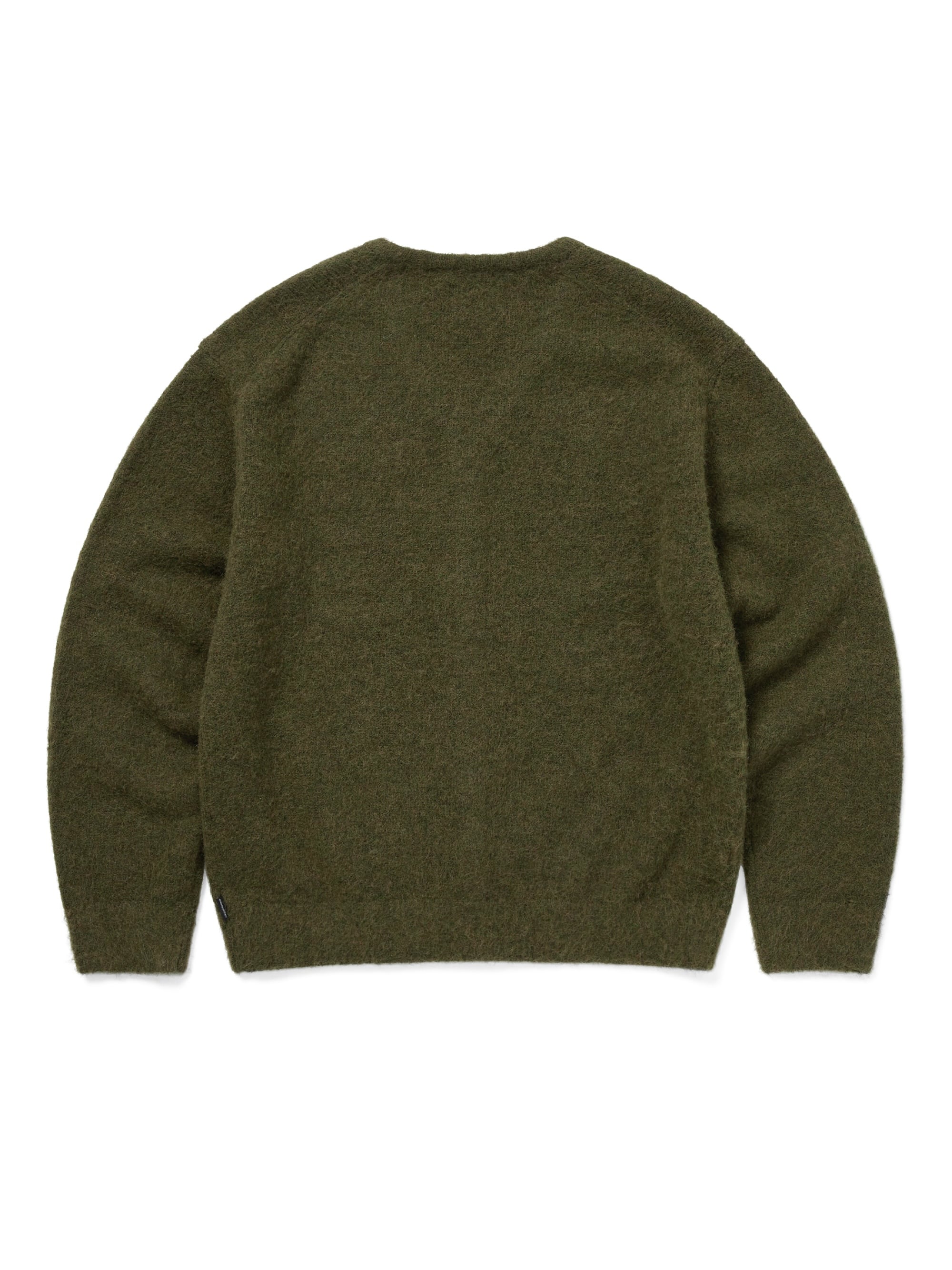 thisisneverthat - Hairy Knit Cardigan (Olive Green) product image 4 | TRAB K-Fashion Australia