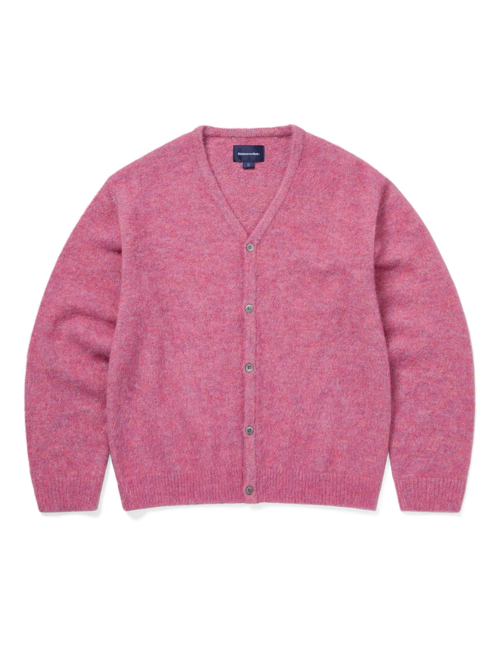thisisneverthat - Hairy Knit Cardigan (Pink) product image 1 | TRAB K-Fashion Australia