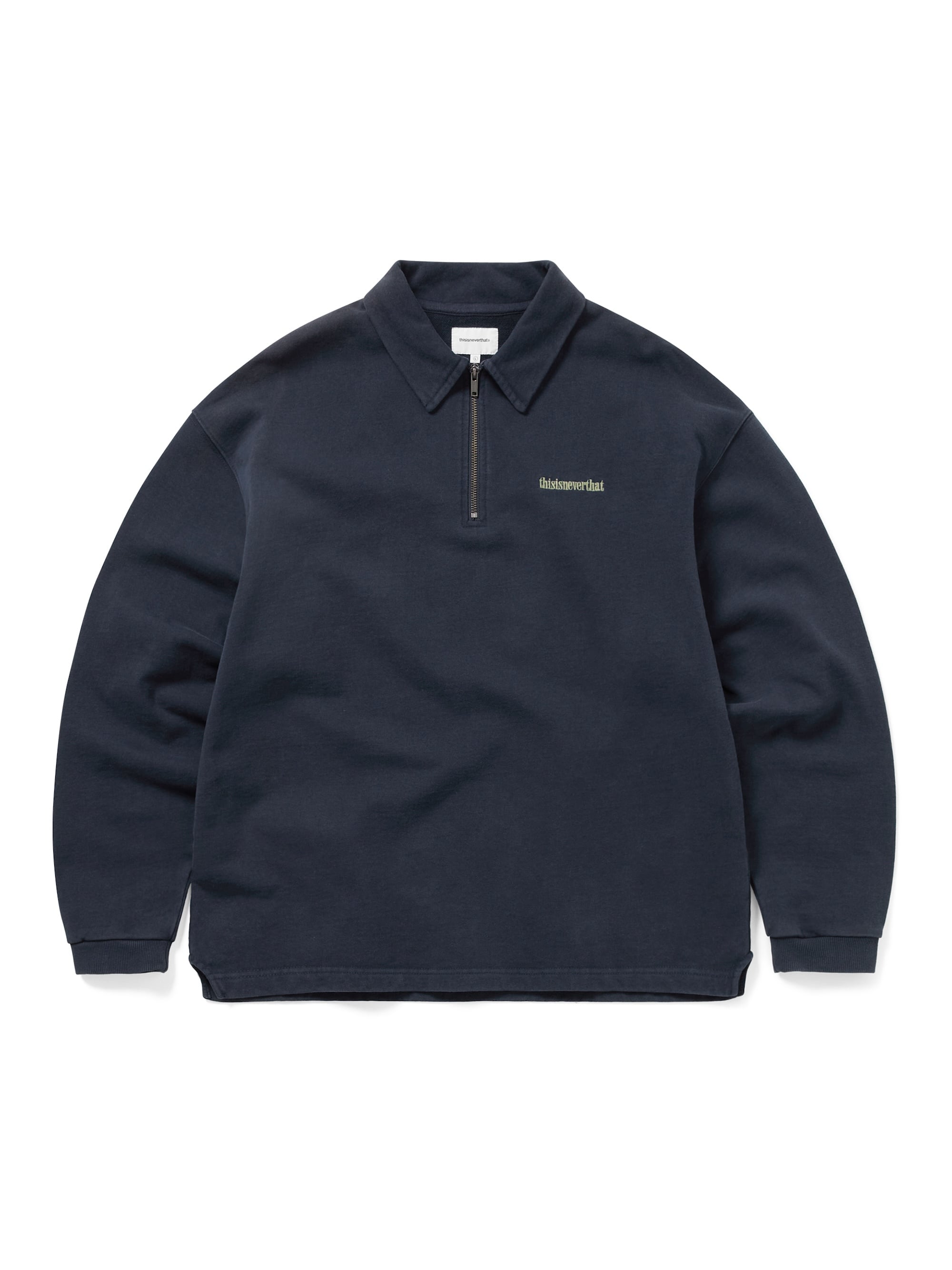 thisisneverthat - Half Zip Polo Sweatshirt (Navy) product image 1 | TRAB K-Fashion Australia