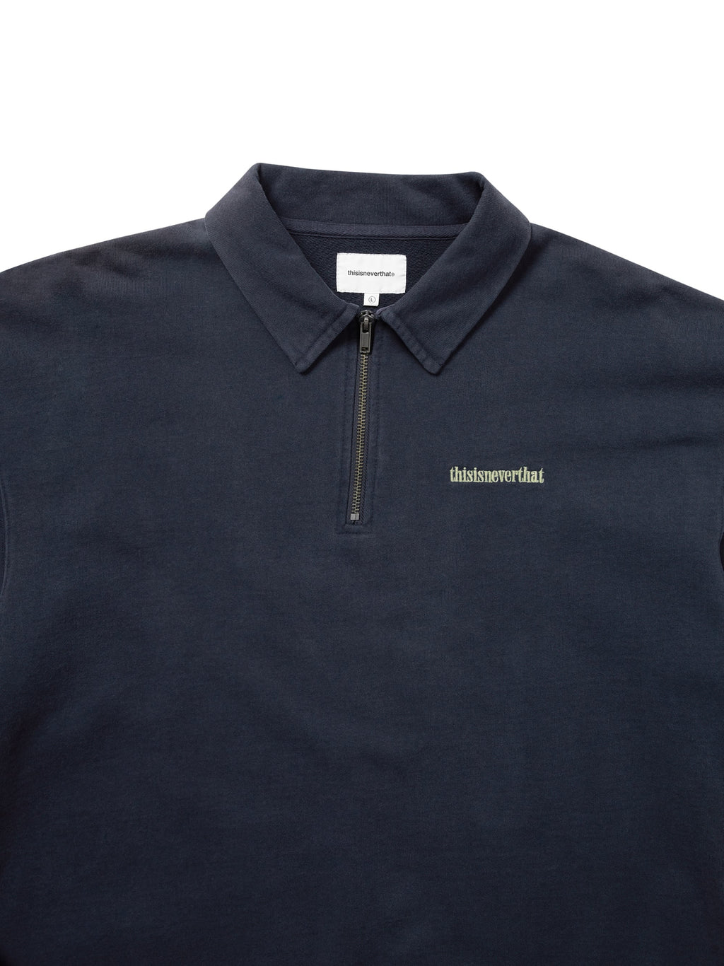 thisisneverthat - Half Zip Polo Sweatshirt (Dark Navy) product image 2 | TRAB K-Fashion Australia