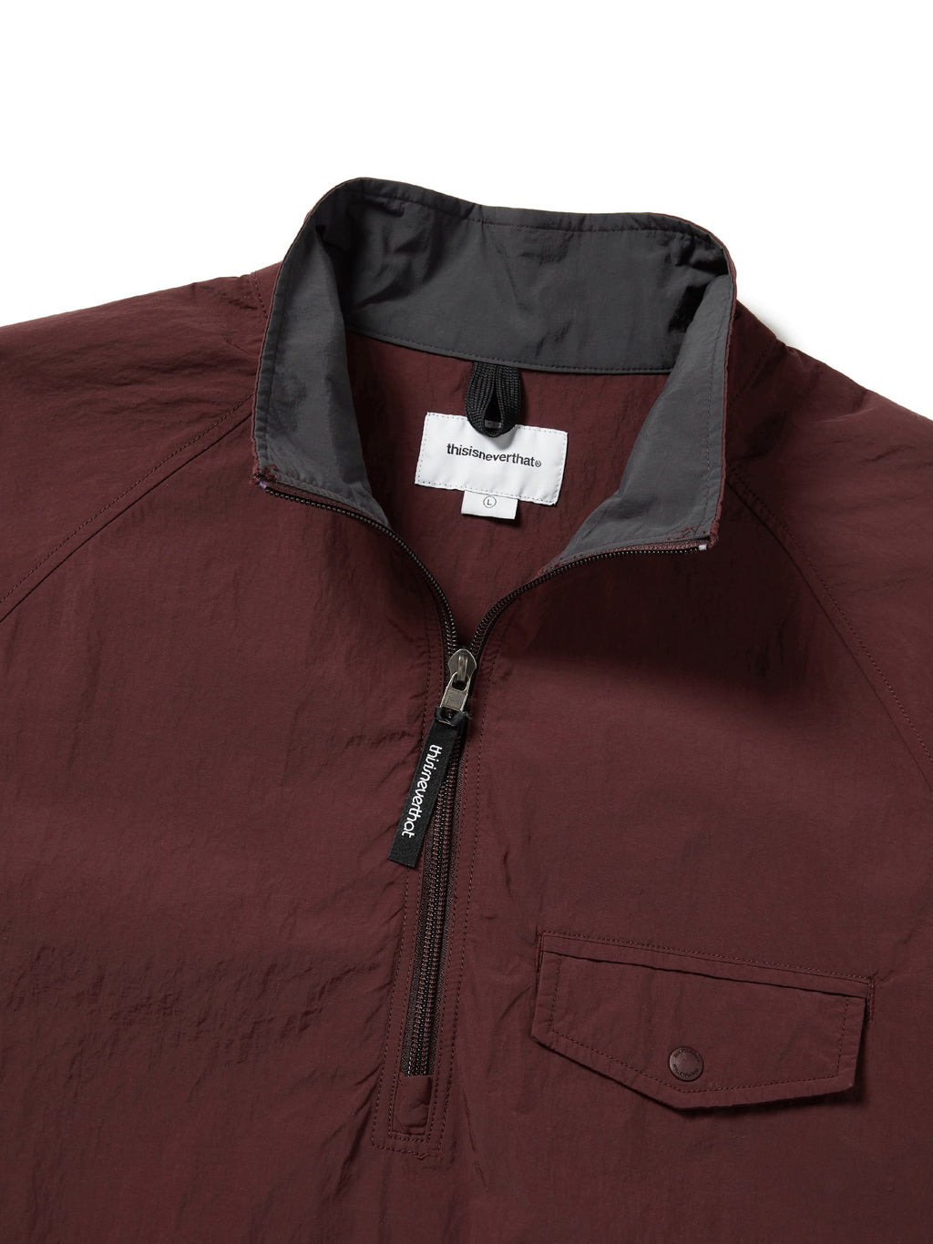 thisisneverthat - Half Zip Sports Pullover (Burgundy) product image 2 | TRAB K-Fashion Australia