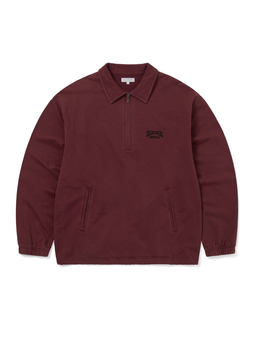 thisisneverthat - Half Zip Sweatshirt (Burgundy) product image 1 | TRAB K-Fashion Australia