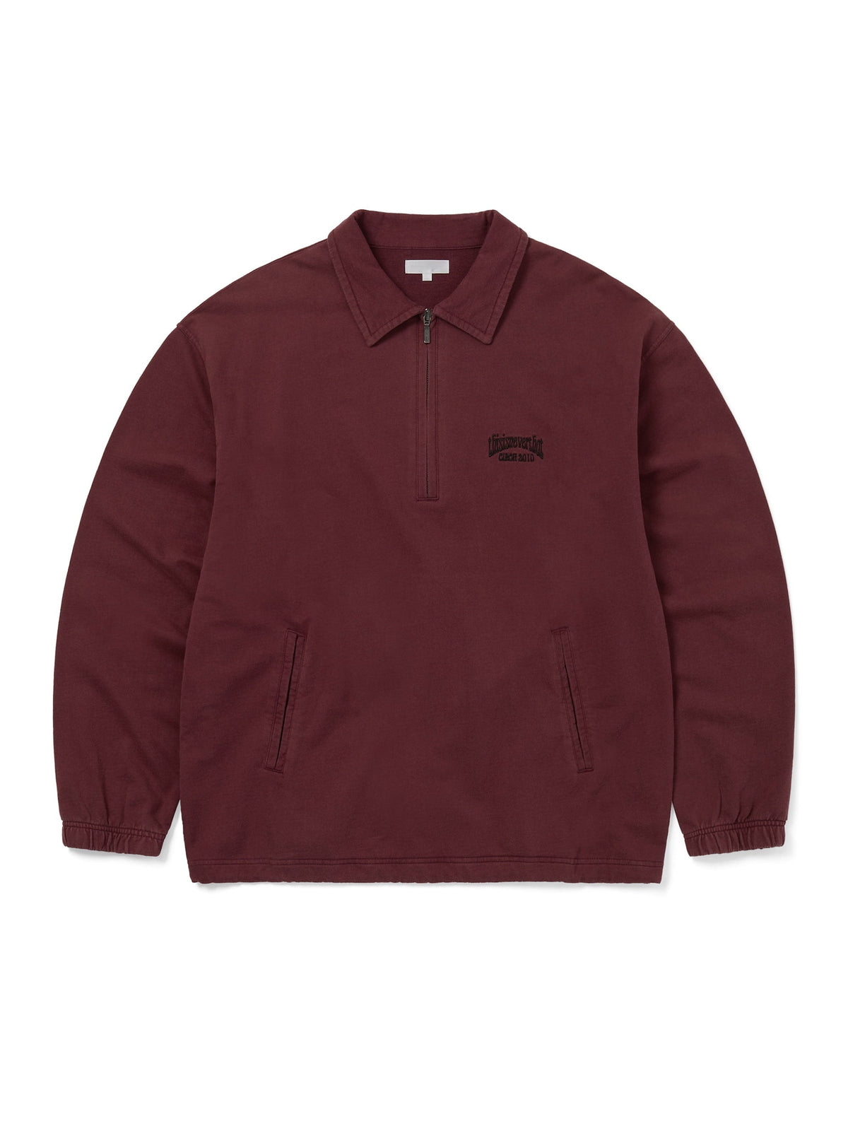 thisisneverthat - Half Zip Sweatshirt (Burgundy) product image 1 | TRAB K-Fashion Australia