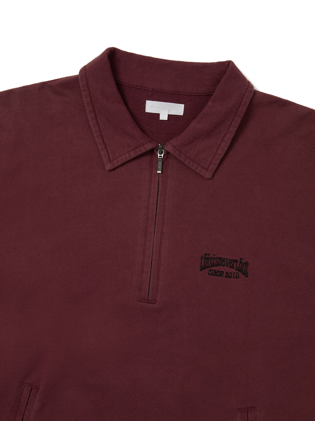 thisisneverthat - Half Zip Sweatshirt (Burgundy) product image 2 | TRAB K-Fashion Australia