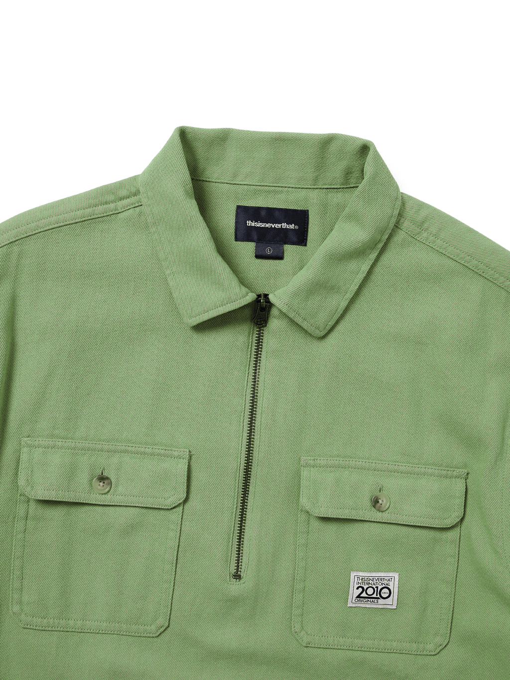 thisisneverthat - Half Zip Shirt (Green) product image 2 | TRAB K-Fashion Australia