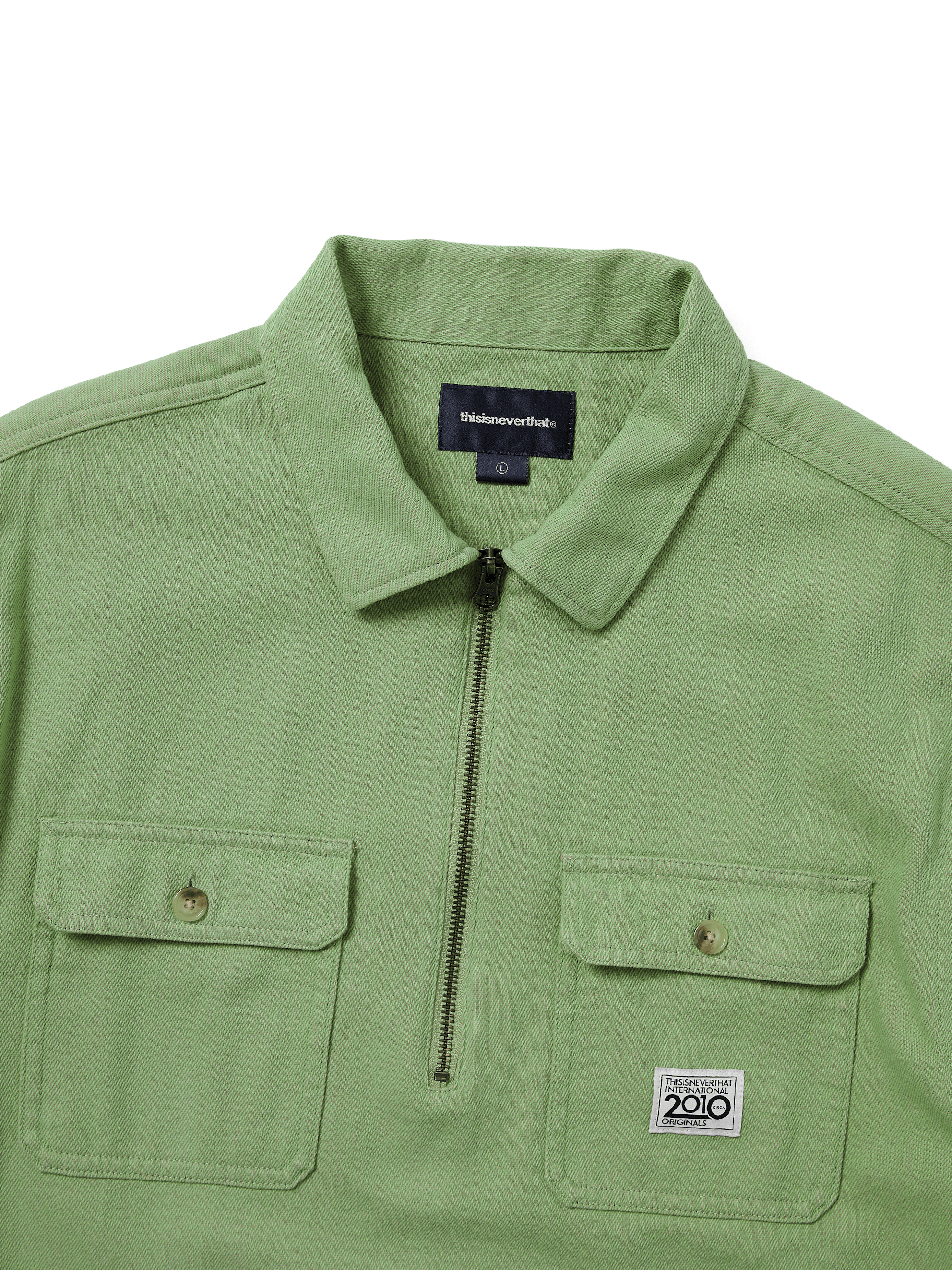 thisisneverthat - Half Zip Shirt (Green) product image 2 | TRAB K-Fashion Australia