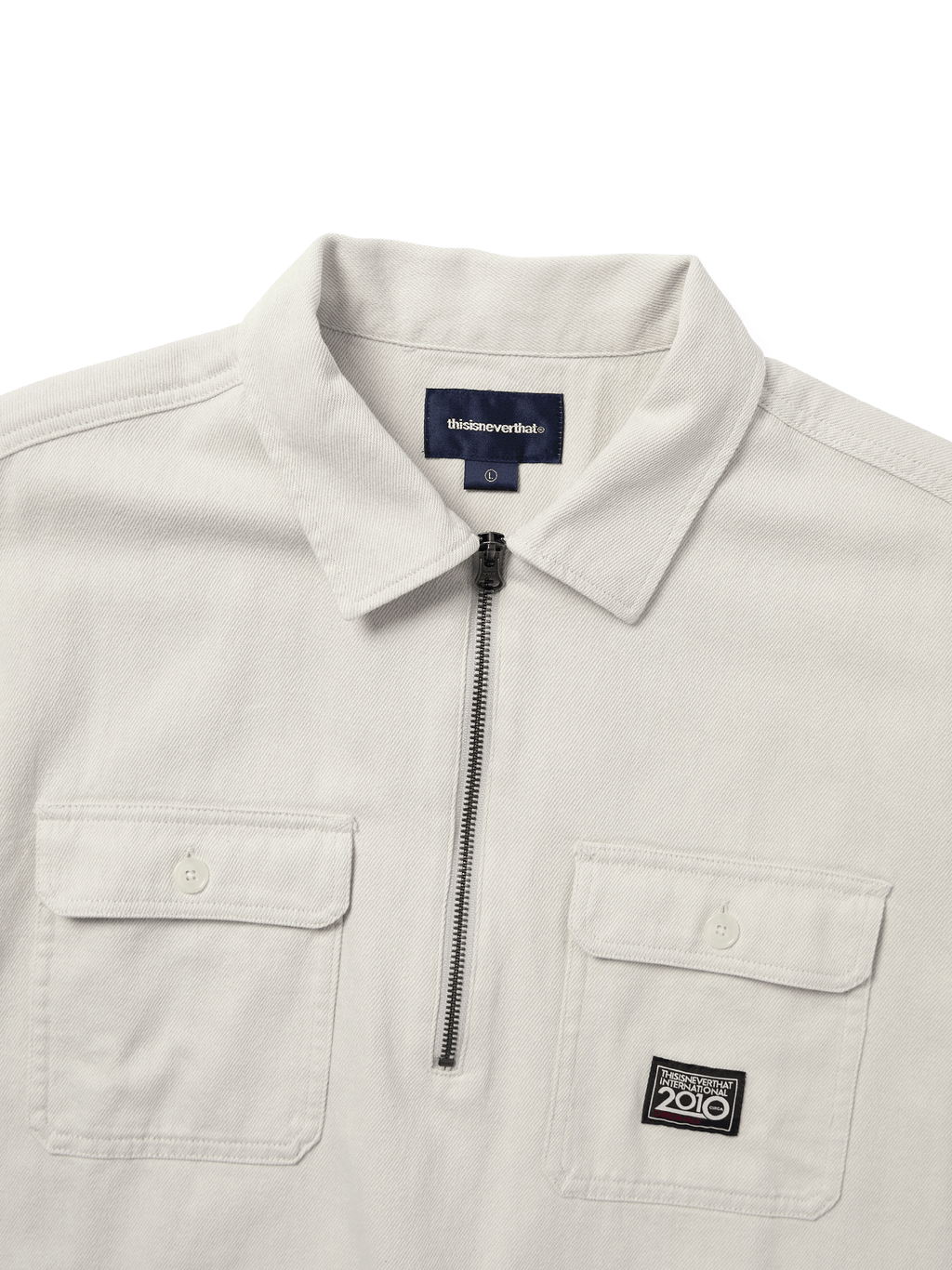 thisisneverthat - Half Zip Shirt (Ivory) product image 2 | TRAB K-Fashion Australia