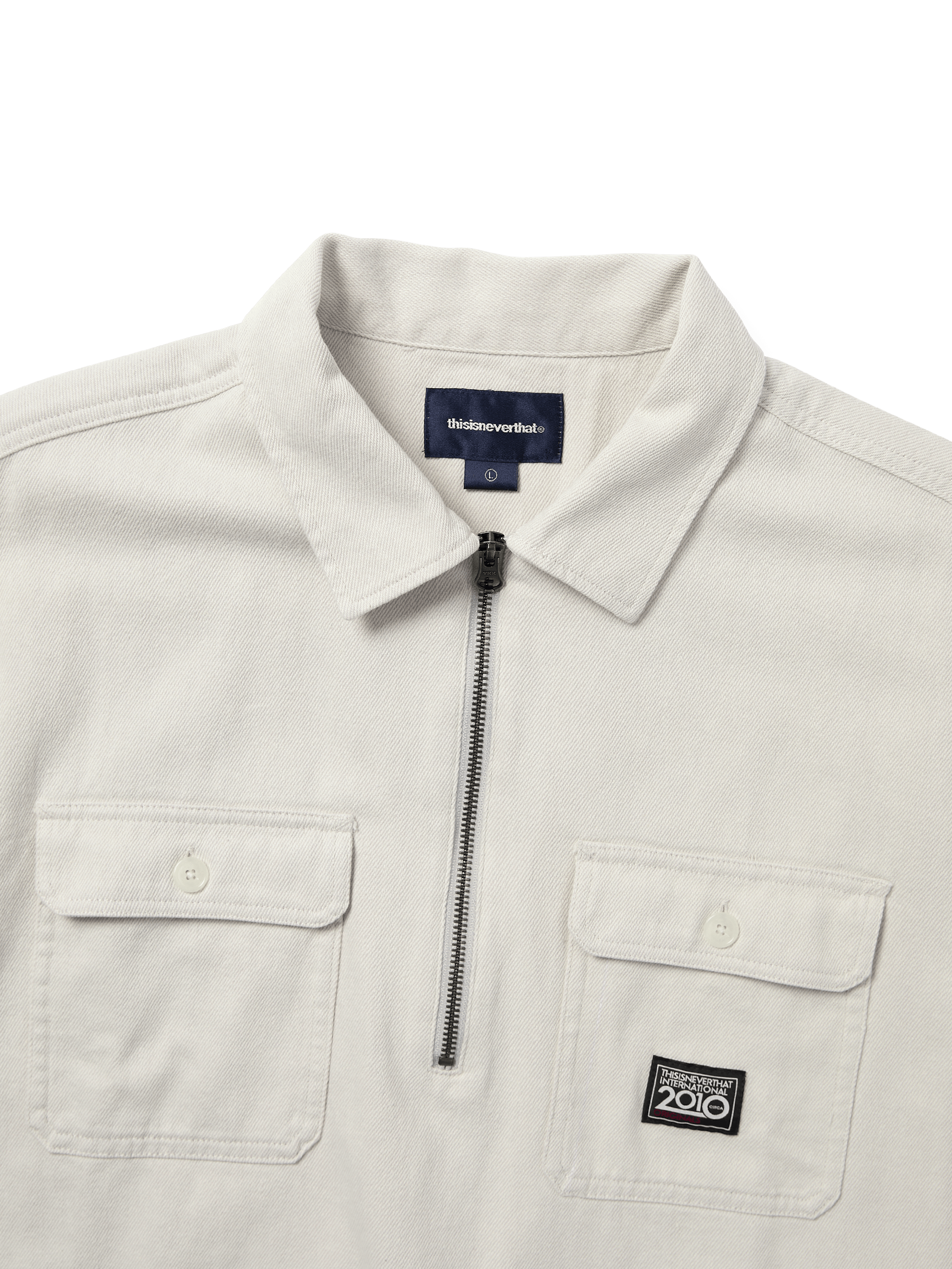 thisisneverthat - Half Zip Shirt (Ivory) product image 2 | TRAB K-Fashion Australia
