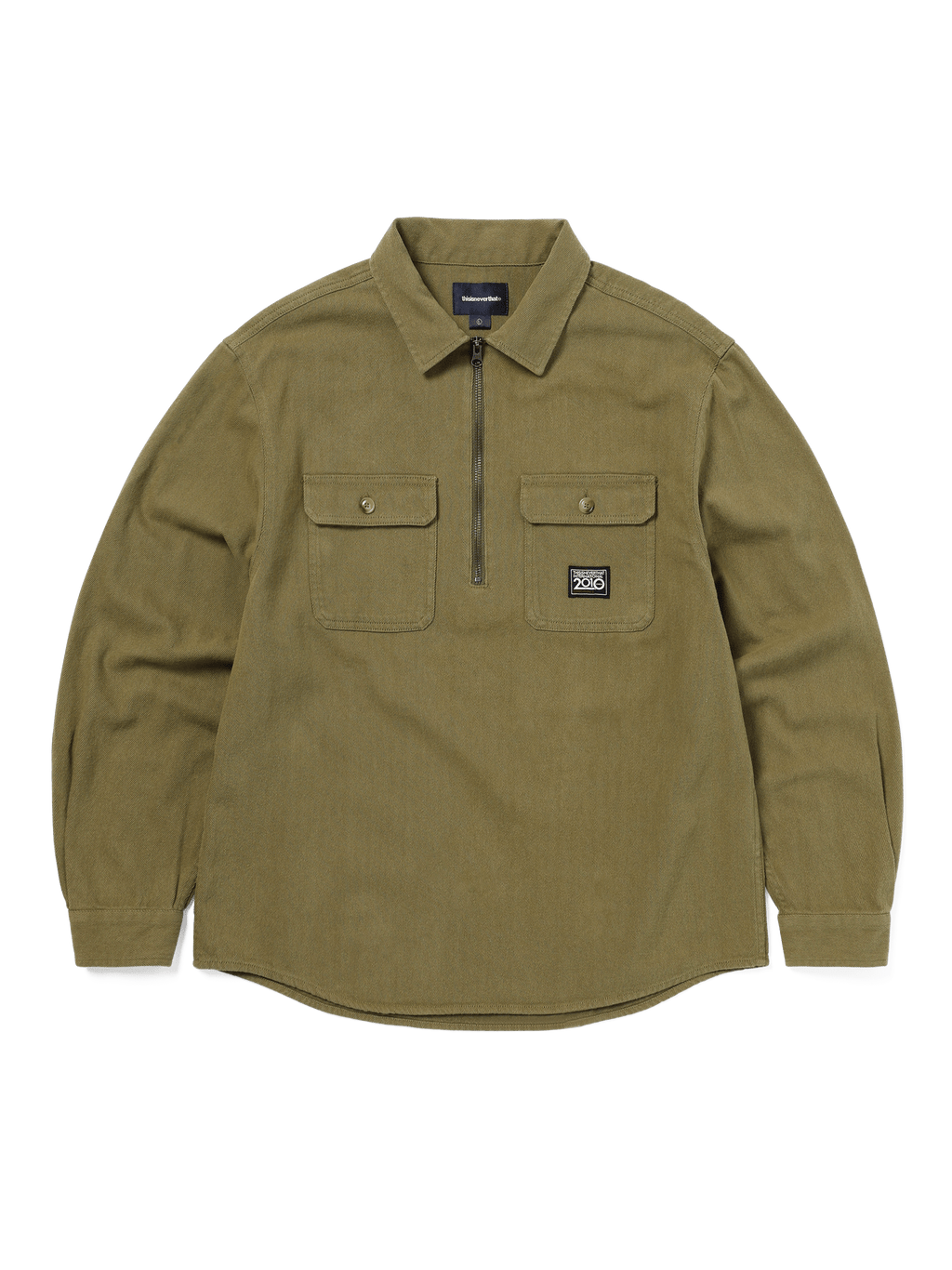 thisisneverthat - Half Zip Shirt (Olive) product image 1 | TRAB K-Fashion Australia
