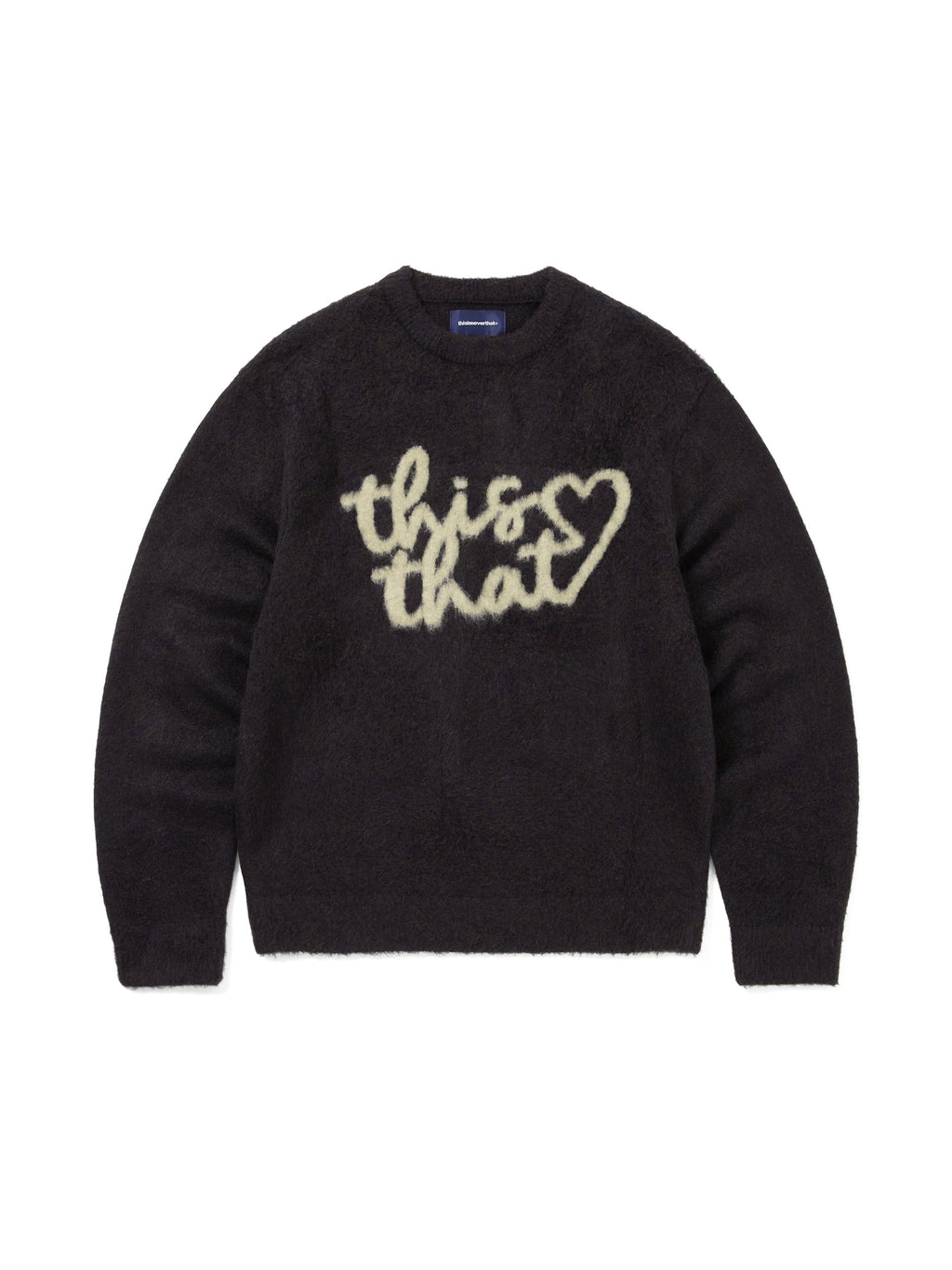 thisisneverthat - Heart Logo knit Sweater (Dark Navy) product image 1 | TRAB K-Fashion Australia