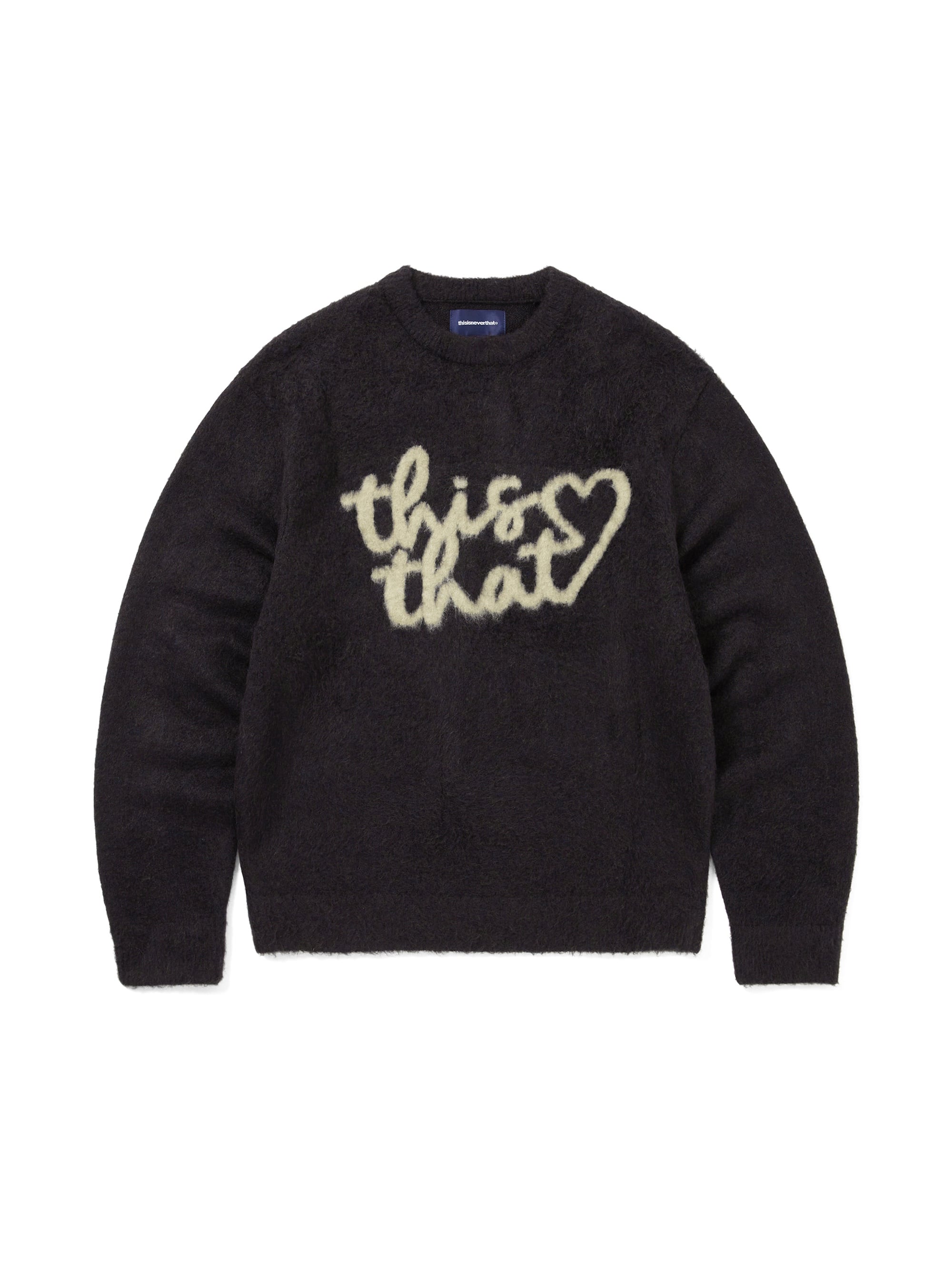 thisisneverthat - Heart Logo knit Sweater (Dark Navy) product image 1 | TRAB K-Fashion Australia