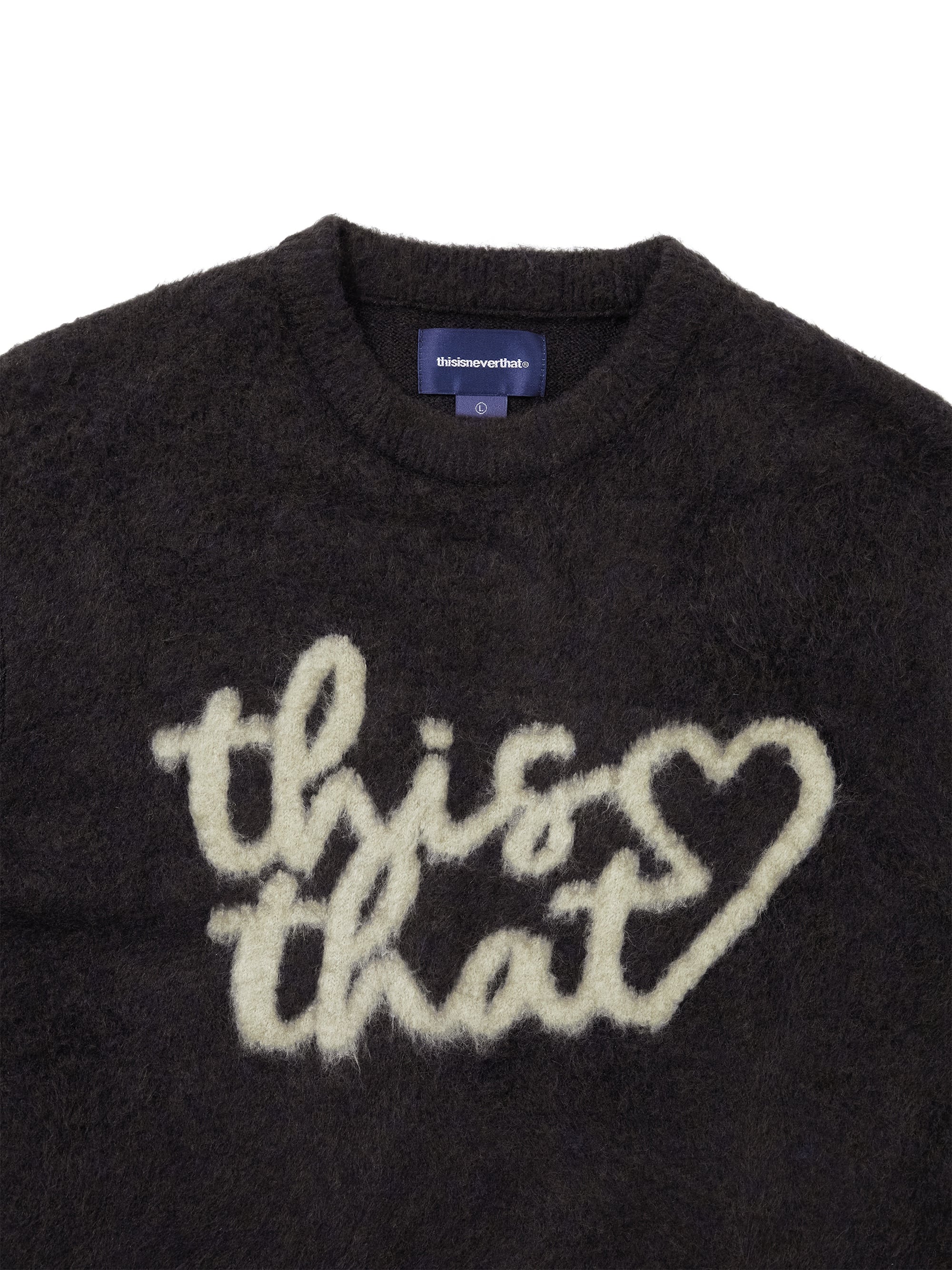 thisisneverthat - Heart Logo knit Sweater (Dark Navy) product image 2 | TRAB K-Fashion Australia
