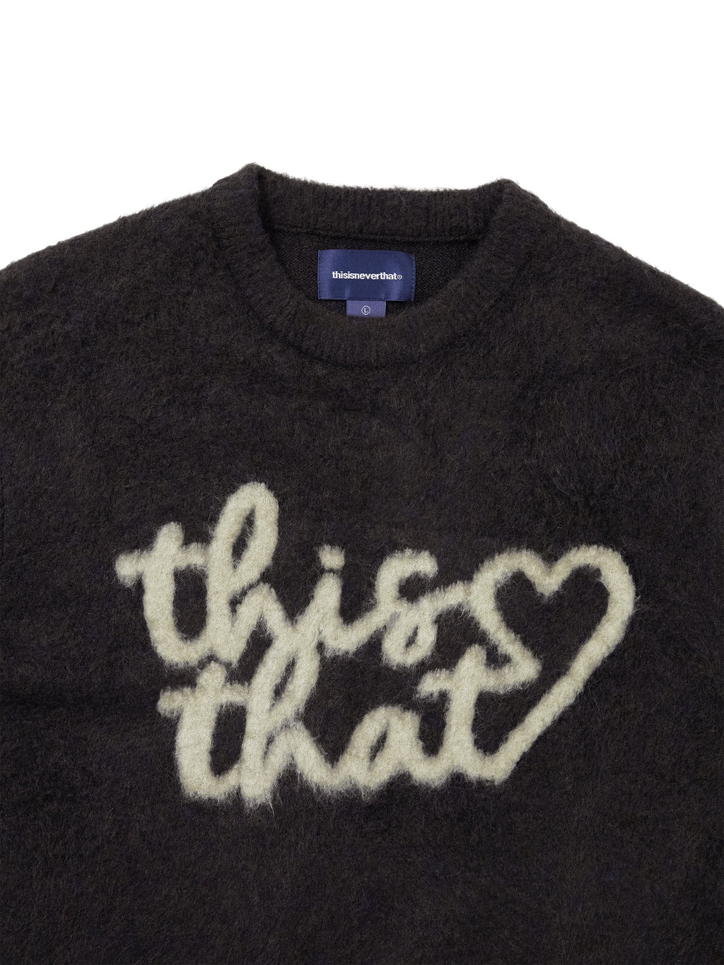 thisisneverthat - Heart Logo knit Sweater (Dark Navy) product image 2 | TRAB K-Fashion Australia