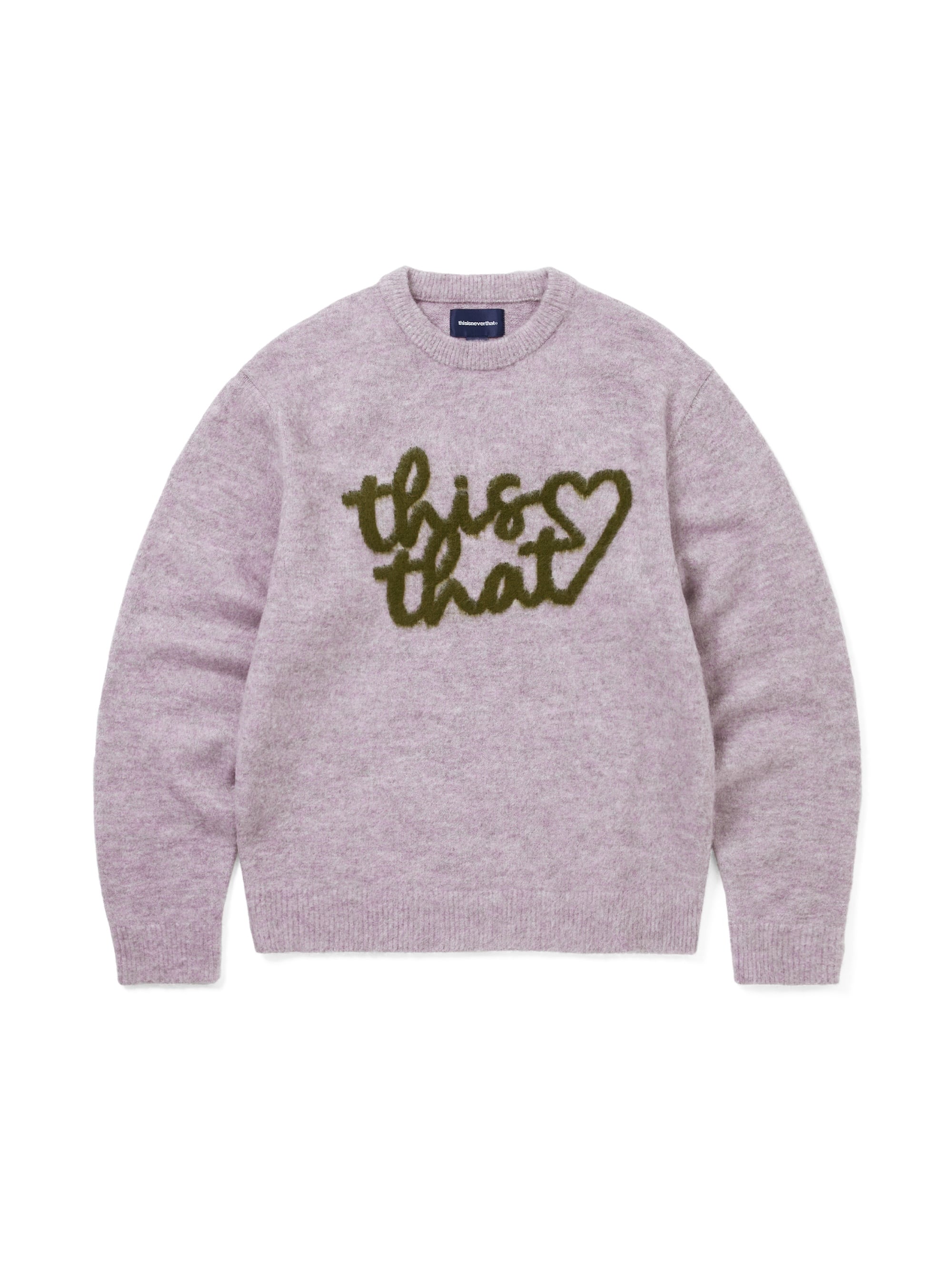 thisisneverthat - Heart Logo knit Sweater (Lavender) product image 1 | TRAB K-Fashion Australia
