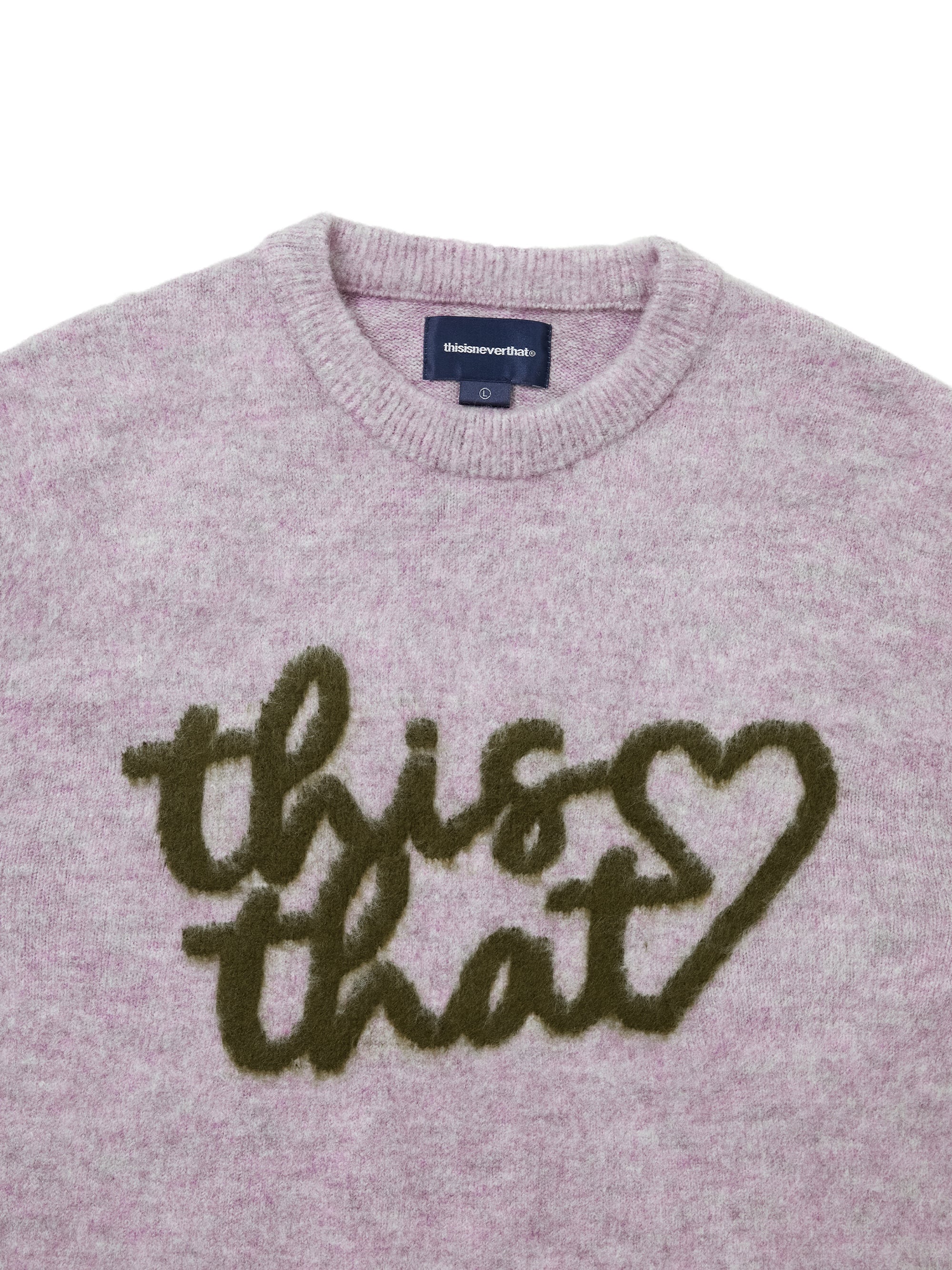 thisisneverthat - Heart Logo knit Sweater (Lavender) product image 2 | TRAB K-Fashion Australia