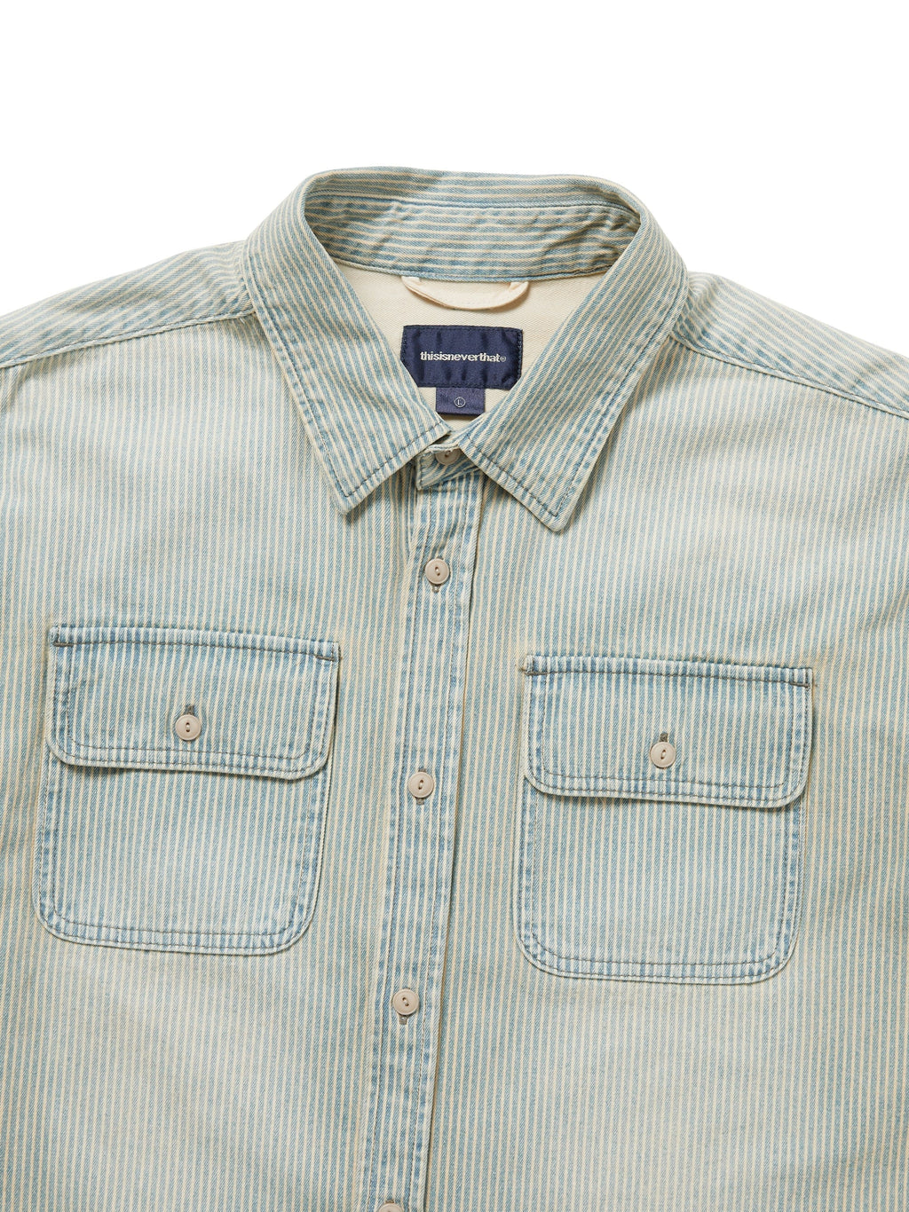 thisisneverthat - Hickory Denim Shirt (Washed Blue) product image 2 | TRAB K-Fashion Australia