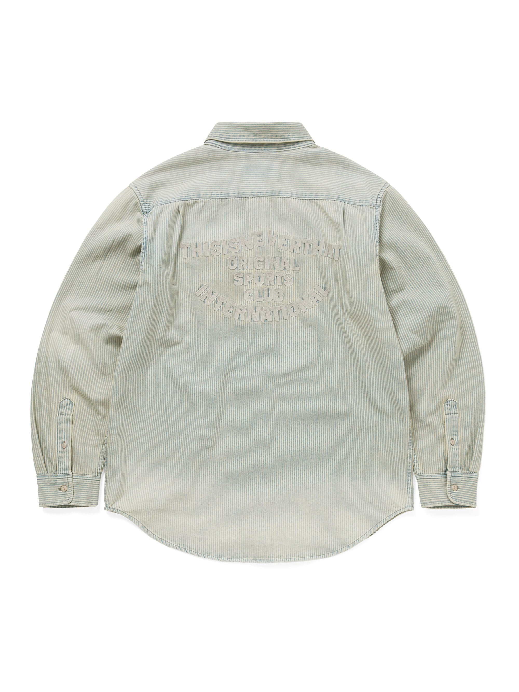 thisisneverthat - Hickory Denim Shirt (Blue) product image 3 | TRAB K-Fashion Australia