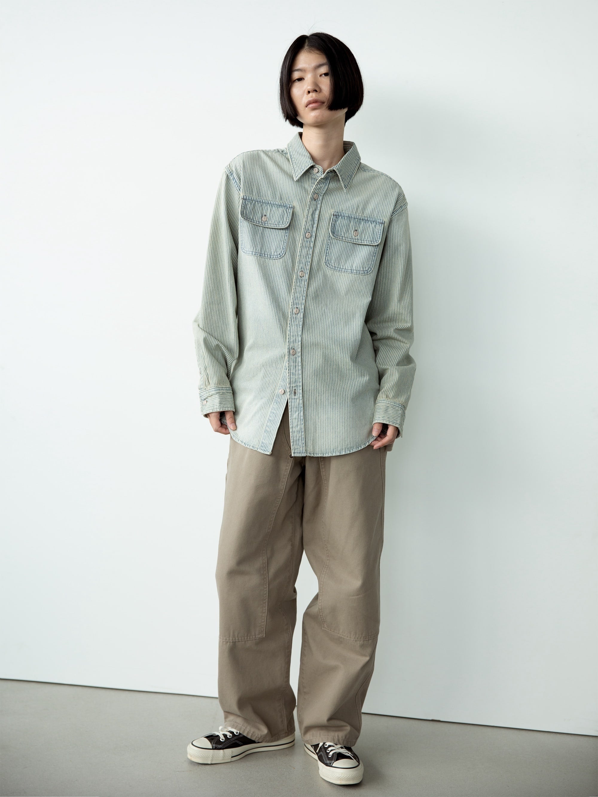 thisisneverthat - Hickory Denim Shirt (Washed Blue) product image 4 | TRAB K-Fashion Australia