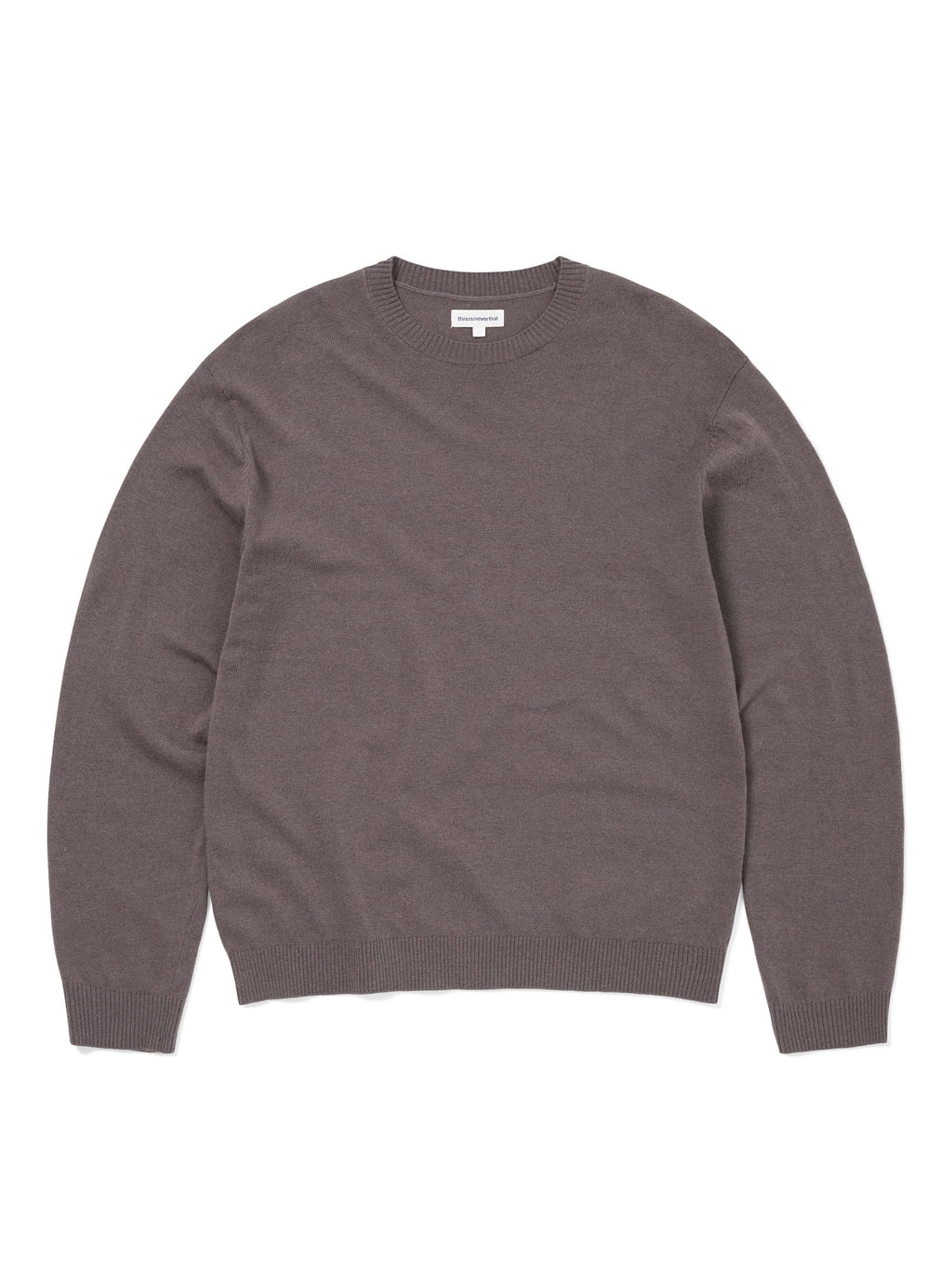 thisisneverthat - High Gauge Knit Sweater (Greyish Brown) product image 1 | TRAB K-Fashion Australia