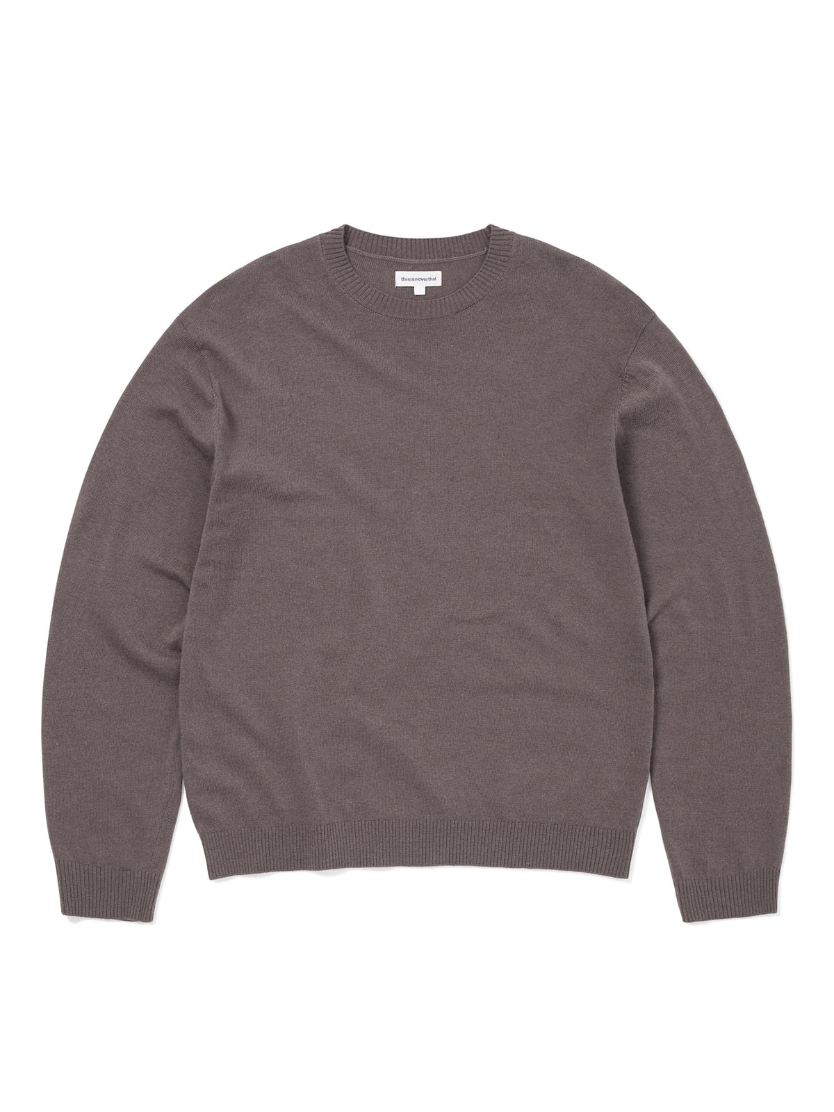 thisisneverthat - High Gauge Knit Sweater (Greyish Brown) product image 1 | TRAB K-Fashion Australia