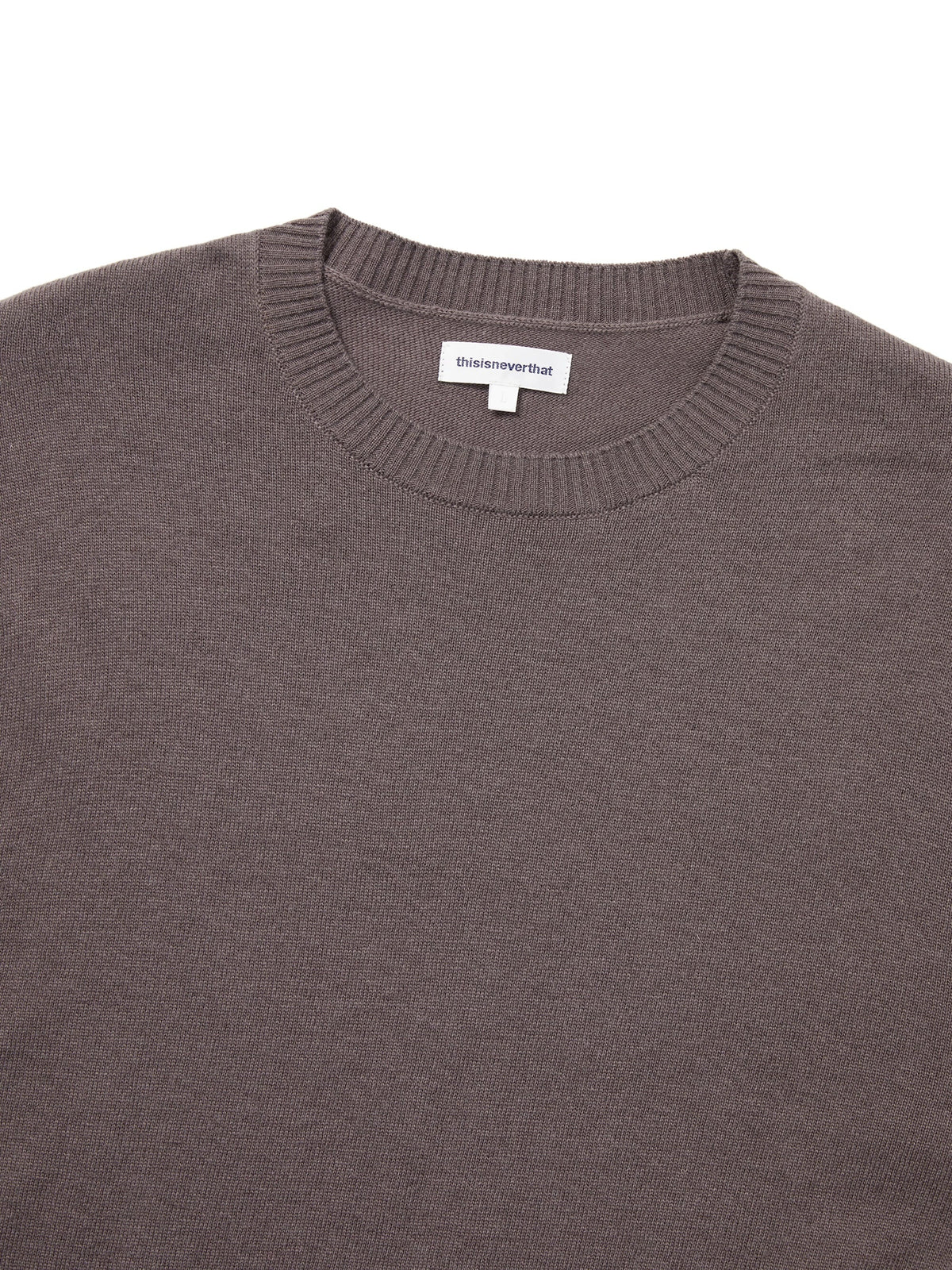 thisisneverthat - High Gauge Knit Sweater (Greyish Brown) product image 2 | TRAB K-Fashion Australia