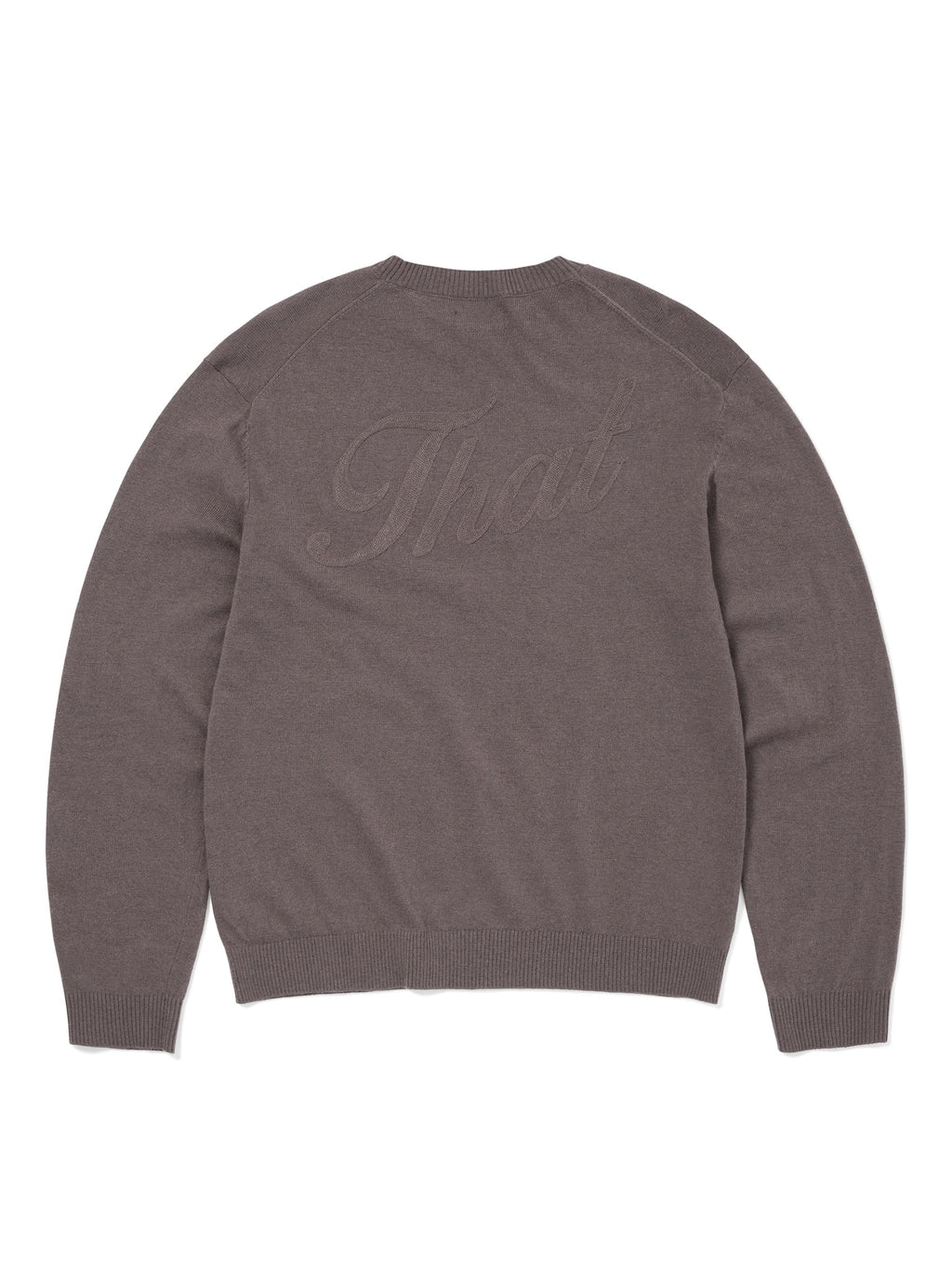 thisisneverthat - High Gauge Knit Sweater (Greyish Brown) product image 3 | TRAB K-Fashion Australia