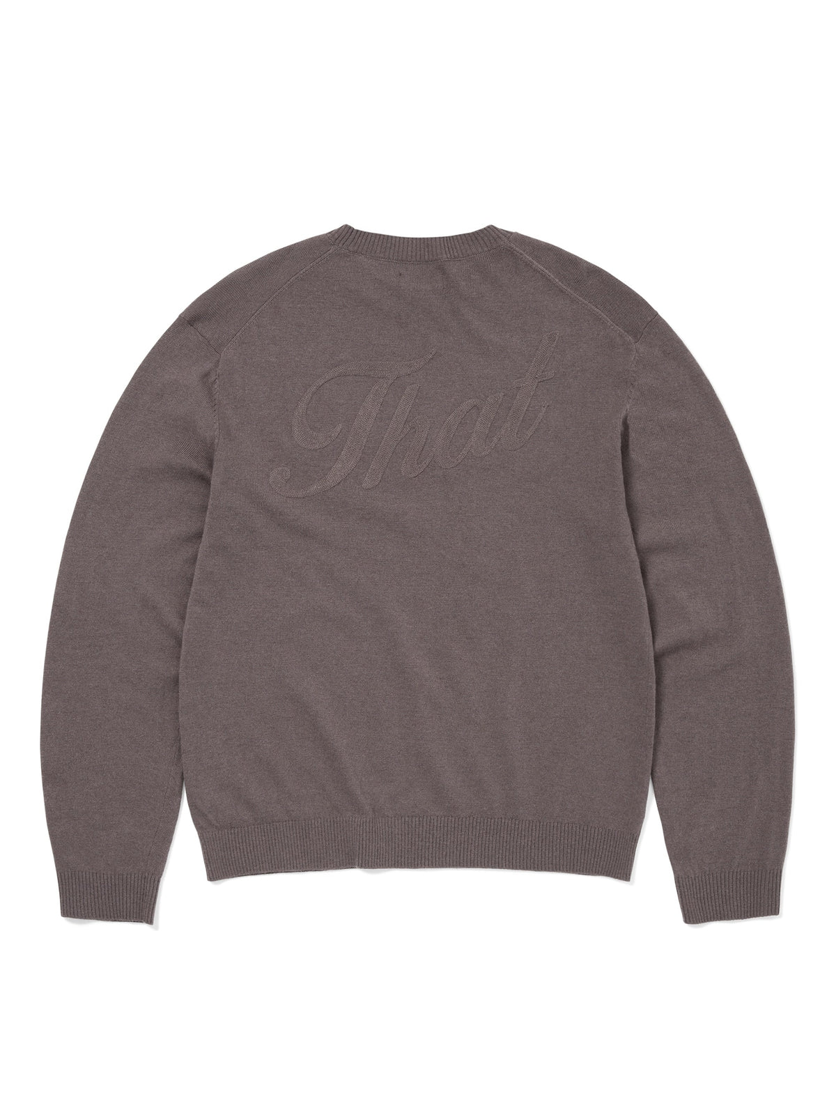 thisisneverthat - High Gauge Knit Sweater (Greyish Brown) product image 3 | TRAB K-Fashion Australia