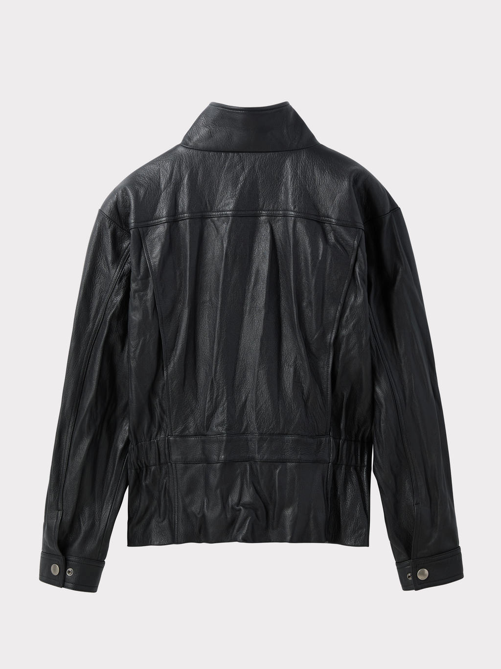 Recto - High Neck Belted Leather Jumper (Black) product image 4 | TRAB K-Fashion Australia